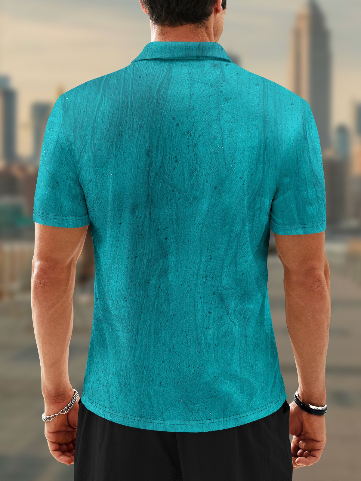 Moisture Wicking Gradient Short Sleeve Golf Polo