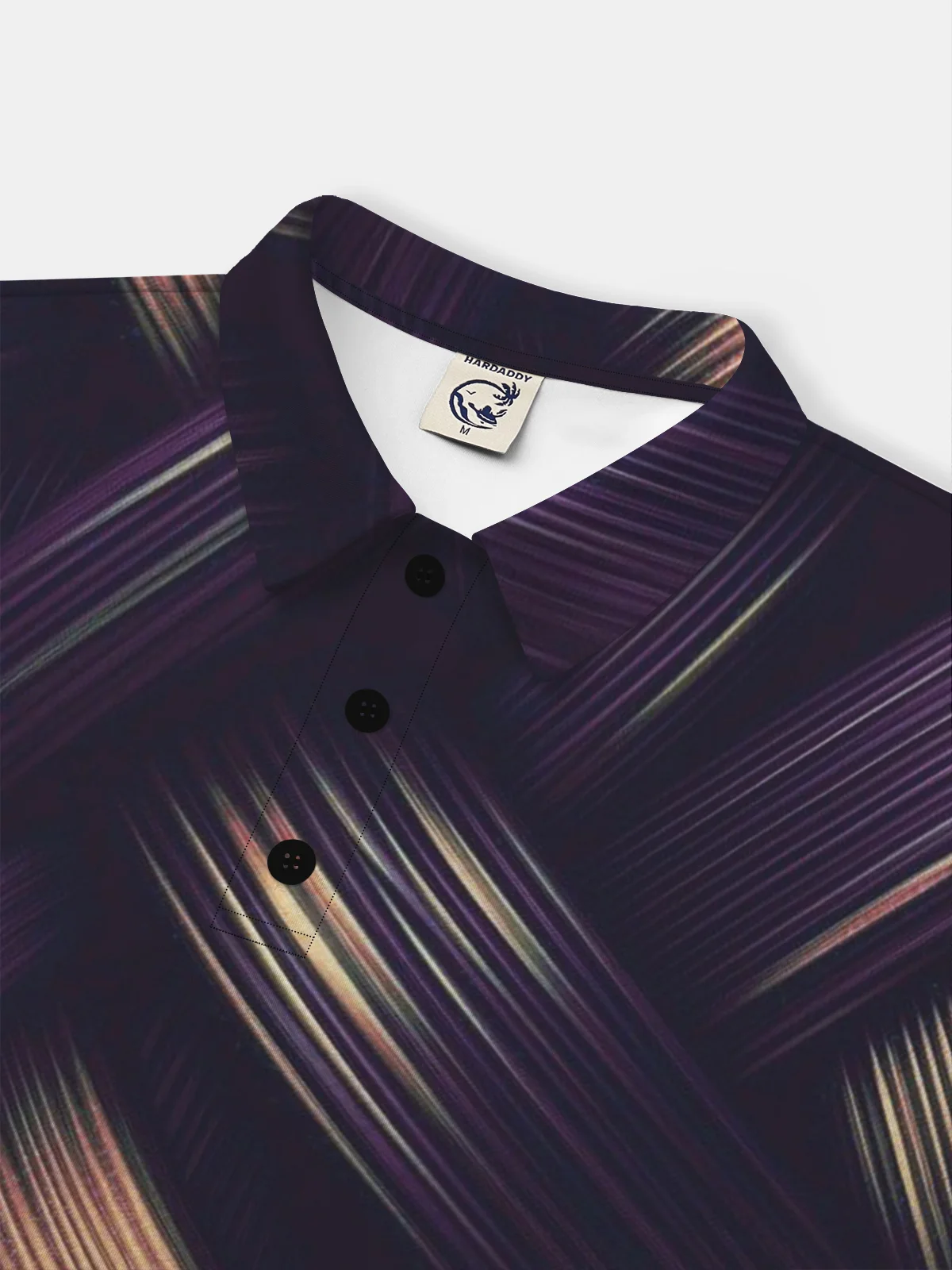Moisture Wicking Gradient Color Abstract 3D Stripe Short Sleeve Golf Polo