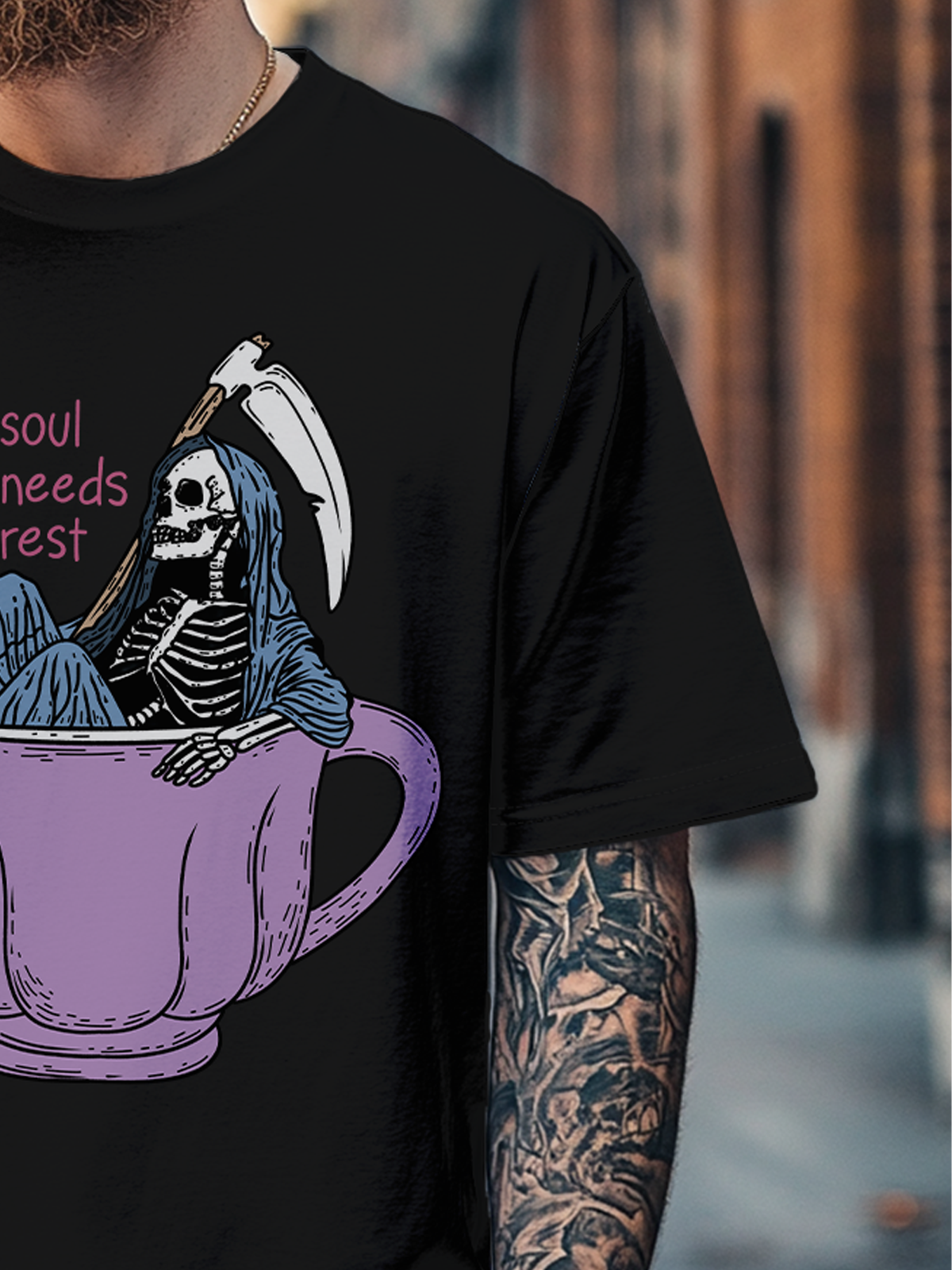 Hardaddy x Kimprut Imut Men's Death's Coffee Fitted T-shirts