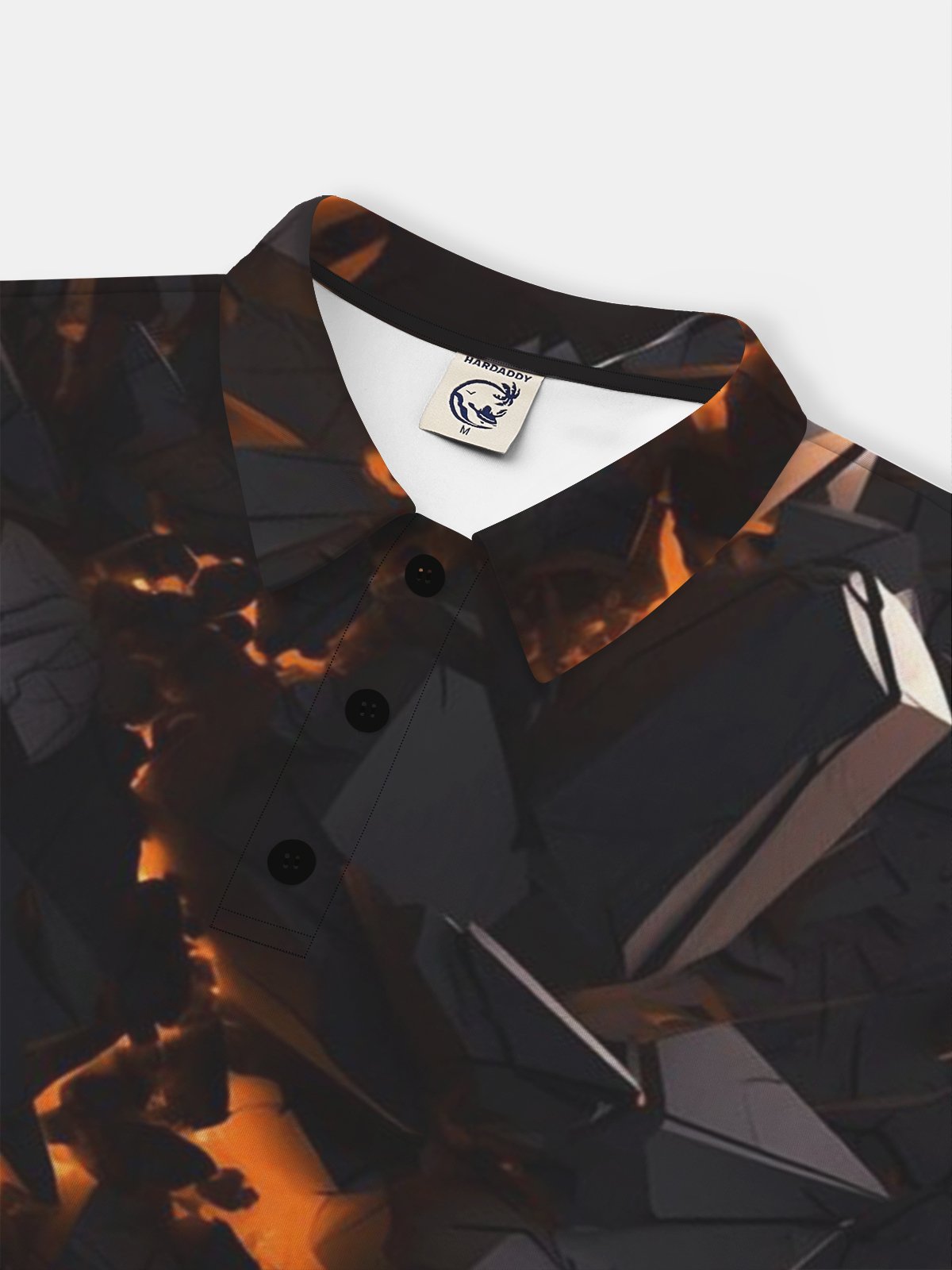 Moisture Wicking Gradient Color 3D Geometric Abstract Short Sleeve Golf Polo