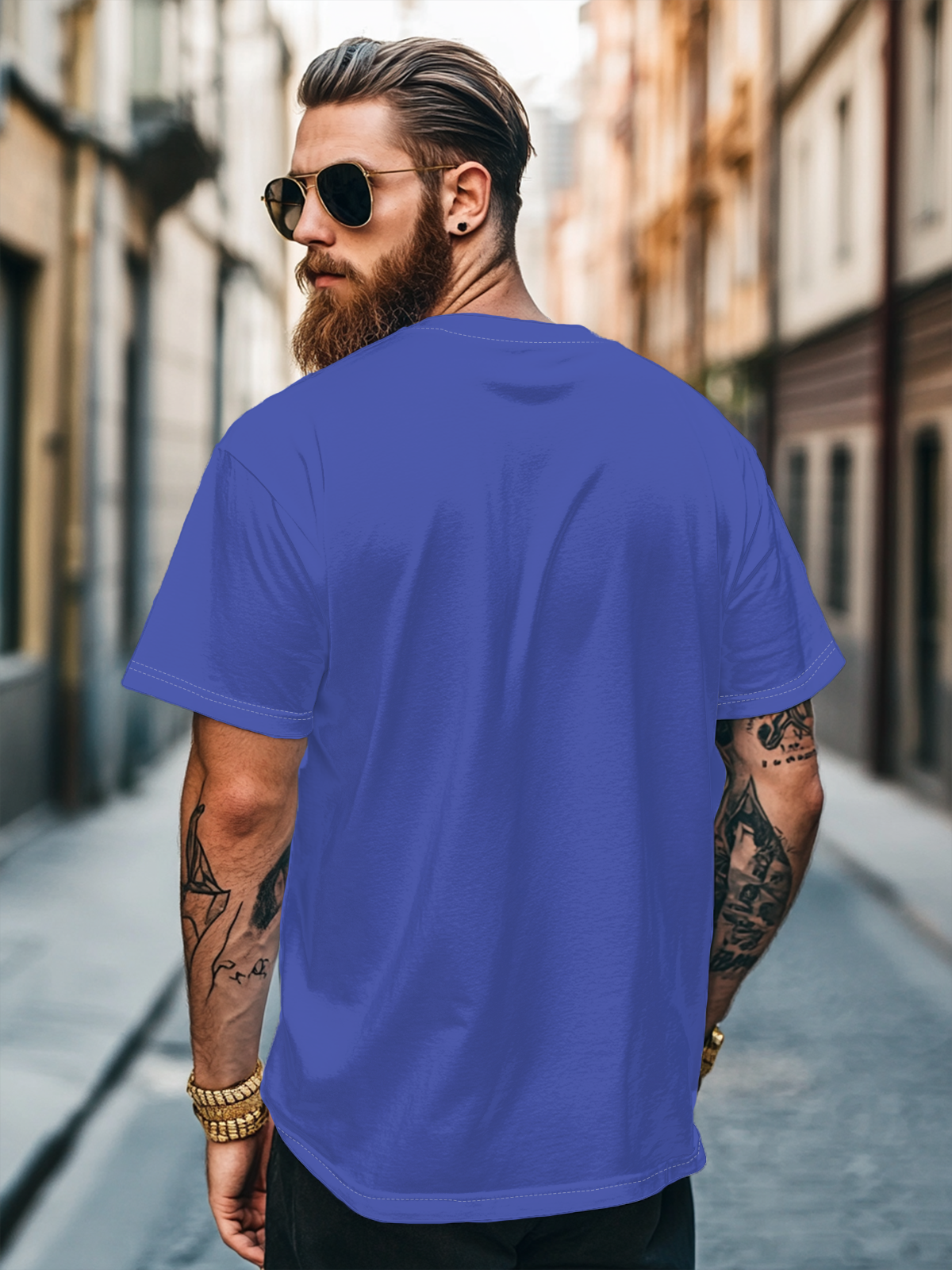 Men's Independence Day American Flag Barcode Fitted T-shirts