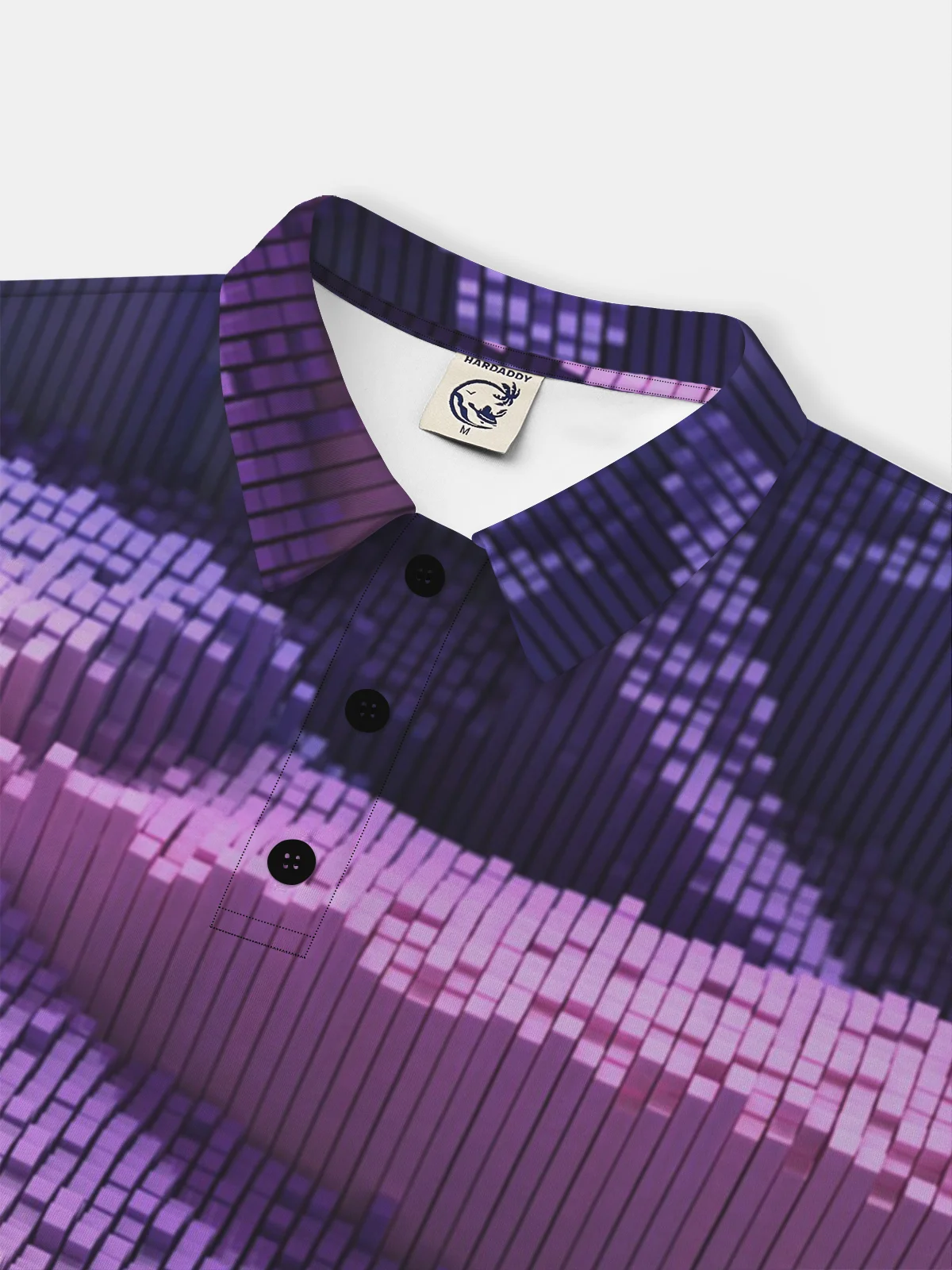 Moisture Wicking Gradient Color Abstract Stripes Short Sleeve Golf Polo