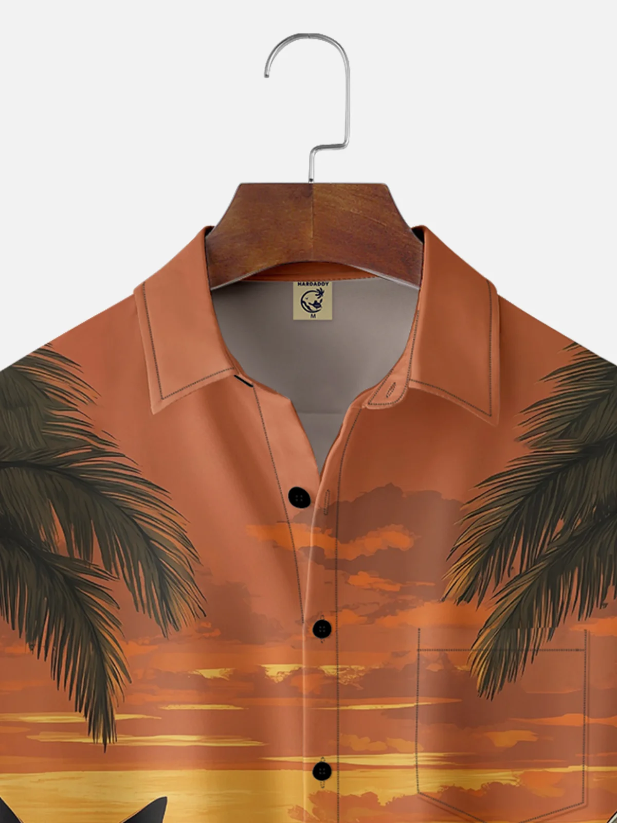 Moisture Wicking Holiday Black and White Cat Chest Pocket Hawaiian Shirt