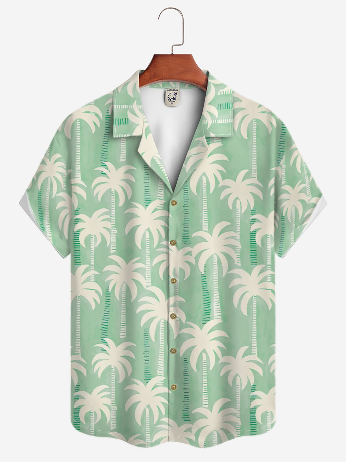 Moisture Wicking Tropical Coconut Tree Hawaiian Shirt