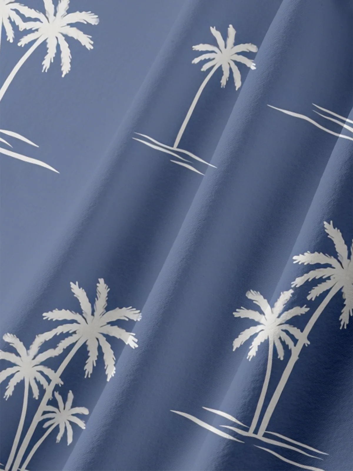 Moisture-wicking Coconut Tree Chest Pocket Hawaiian Shirt
