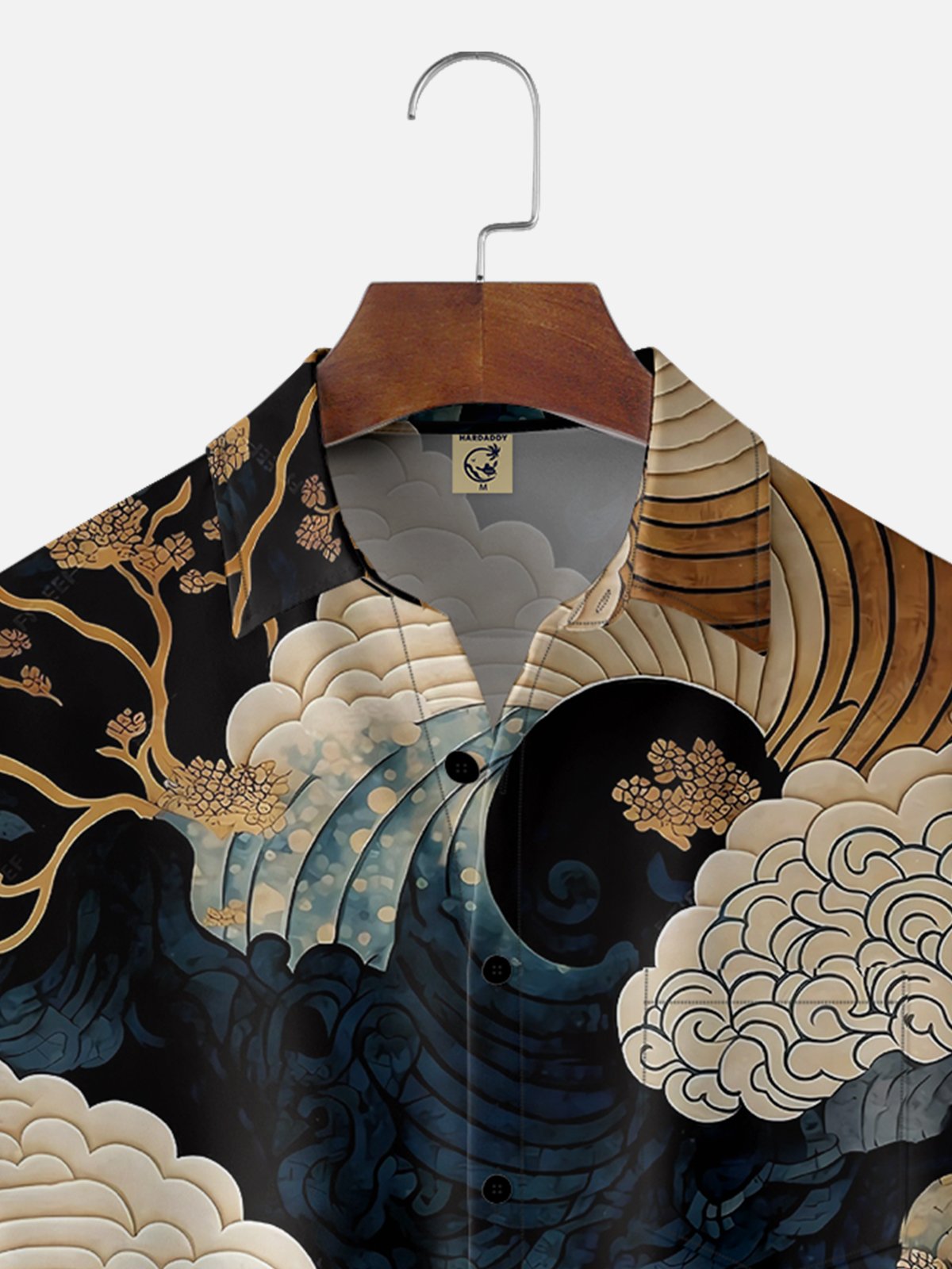 Moisture-wicking Japanese Ukiyo-e Art Chest Pocket Casual Shirt
