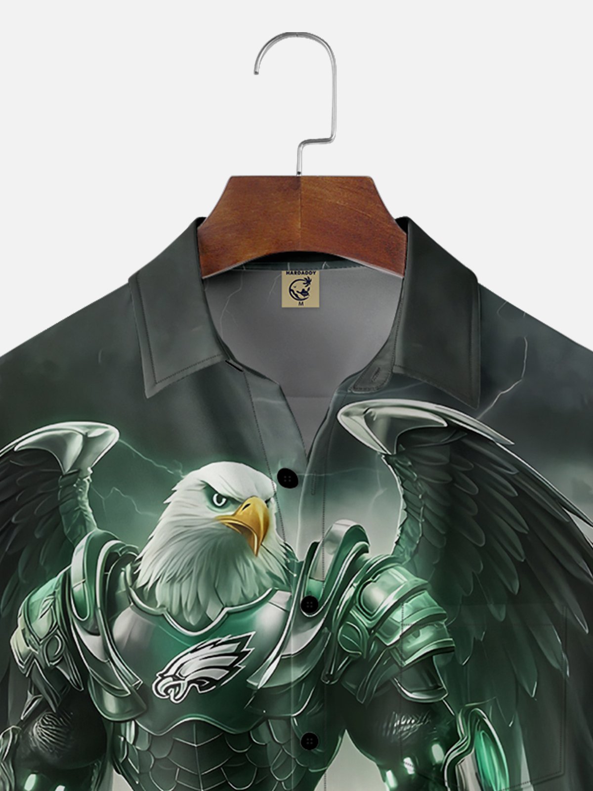 Moisture-wicking American Football Philadelphia Art Eagles Chest Pocket Casual Shirt