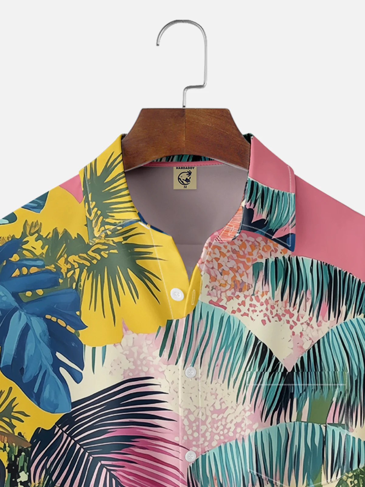 Moisture Wicking Tropical Floral Chest Pocket Hawaiian Shirt