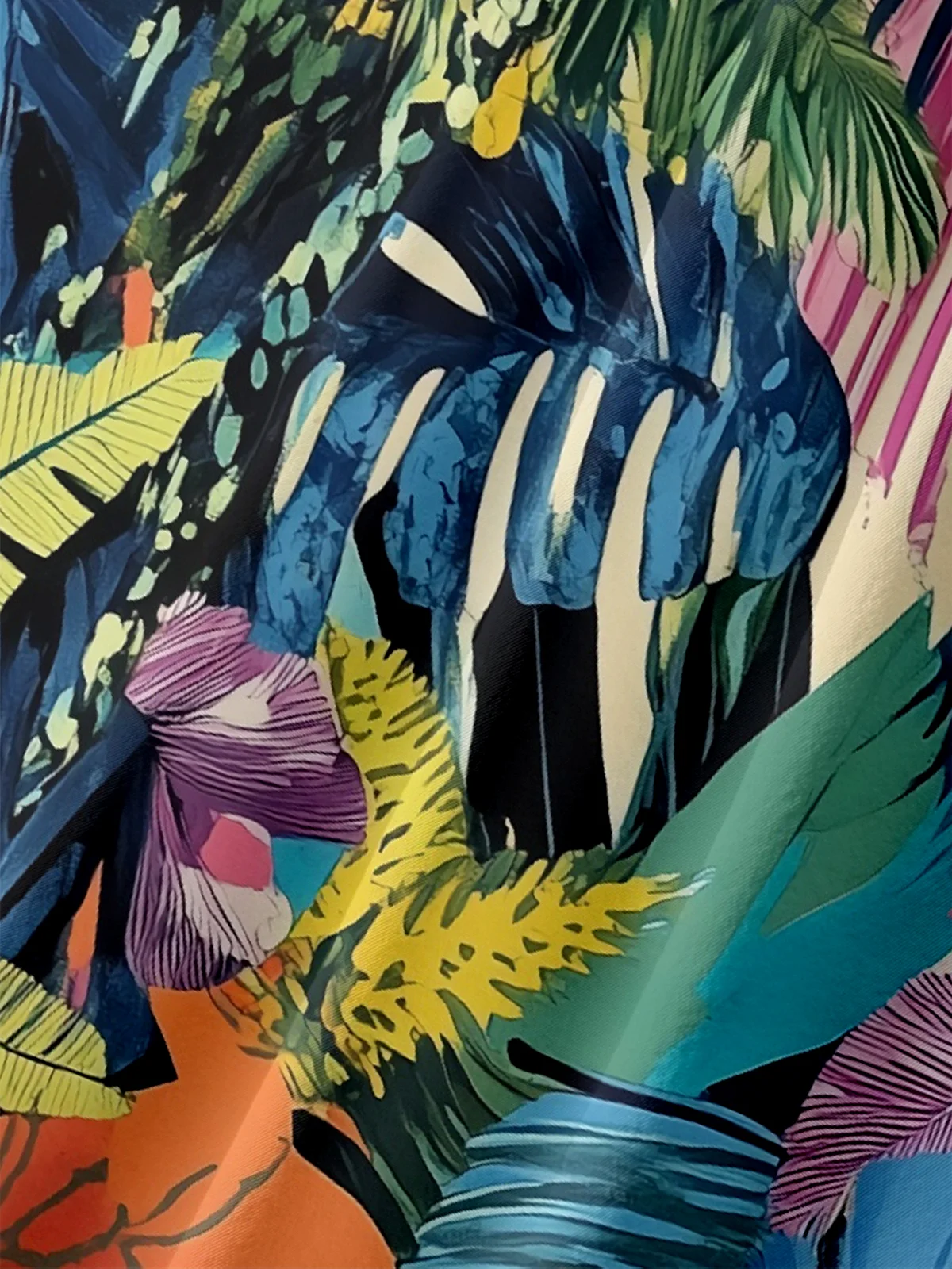 Moisture Wicking Tropical Floral Chest Pocket Hawaiian Shirt