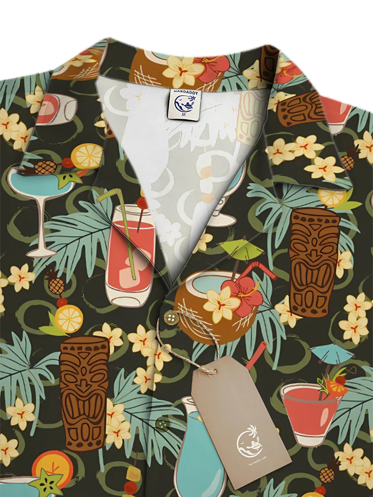 Moisture-wicking TIKI Plant Art Hawaiian Shirt