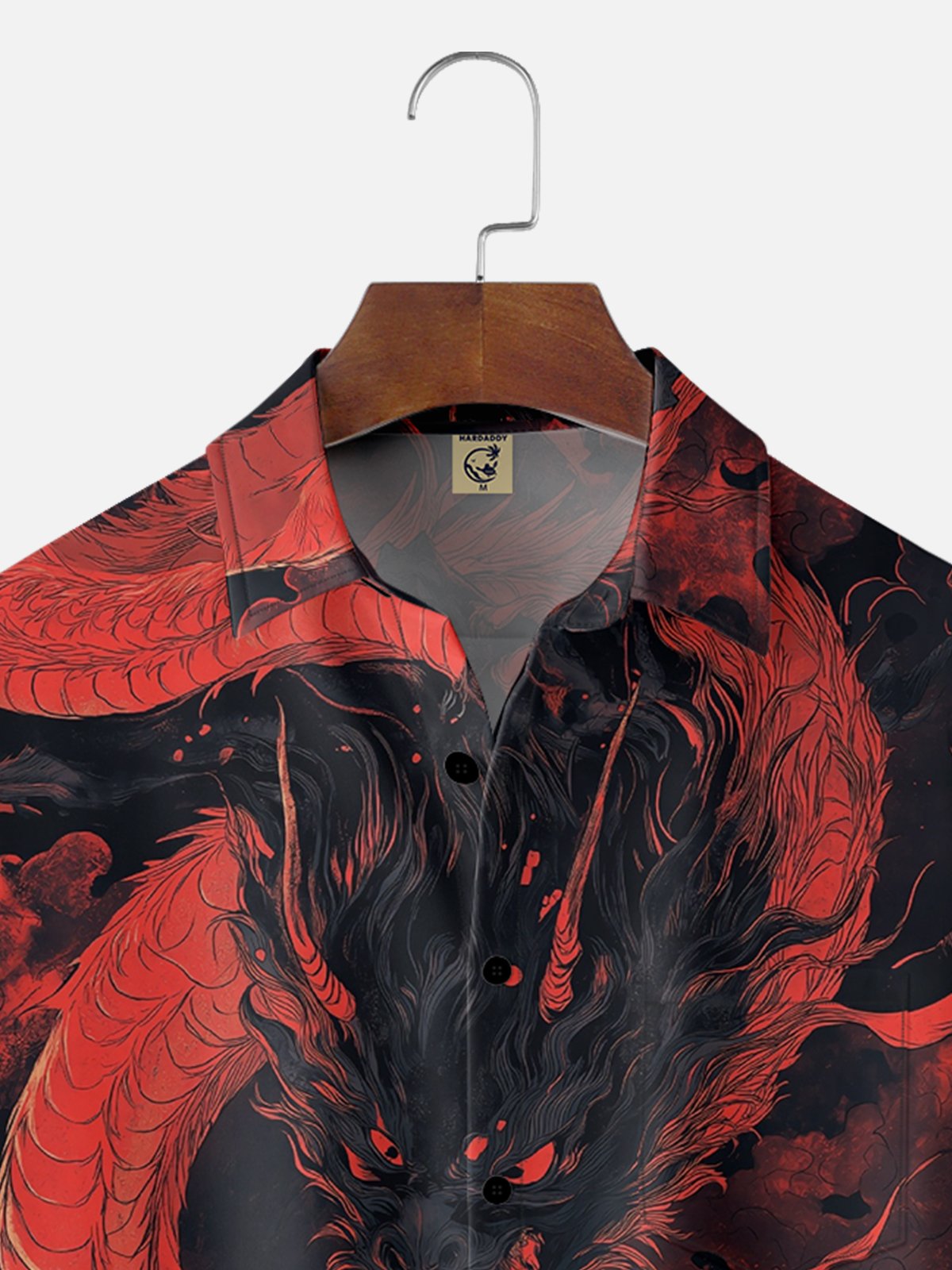 Moisture Wicking Dragon Chest Pocket Hawaiian Shirt