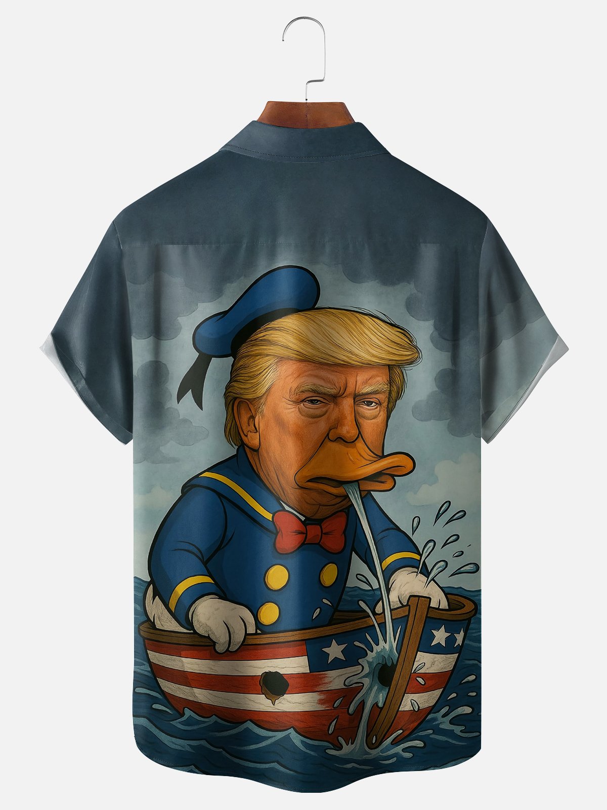 Moisture Wicking Trump Chest Pocket Hawaiian Shirt