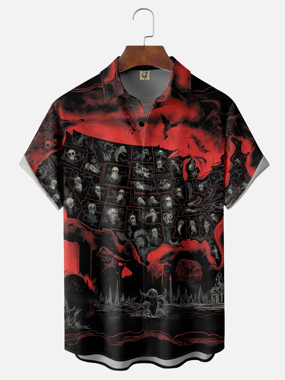 Moisture Wicking US Map Chest Pocket Hawaii Shirt