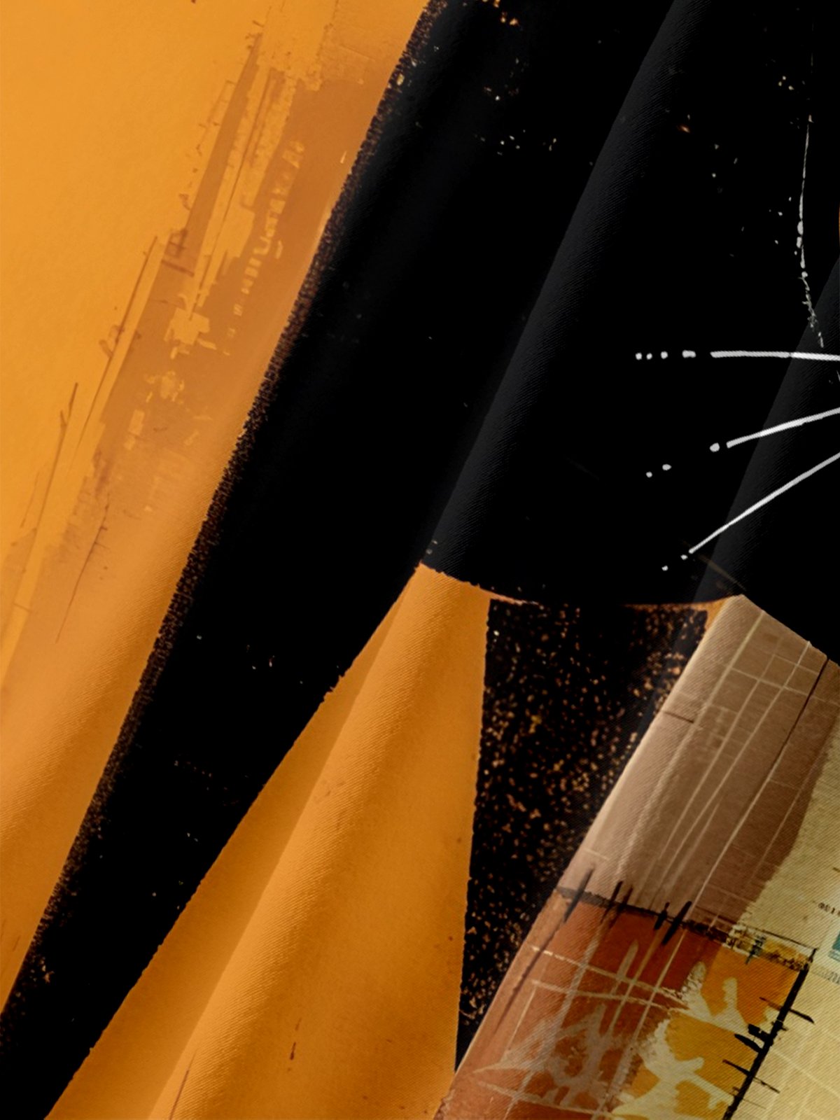 Moisture-wicking Art Black Cat Chest Pocket Casual Shirt
