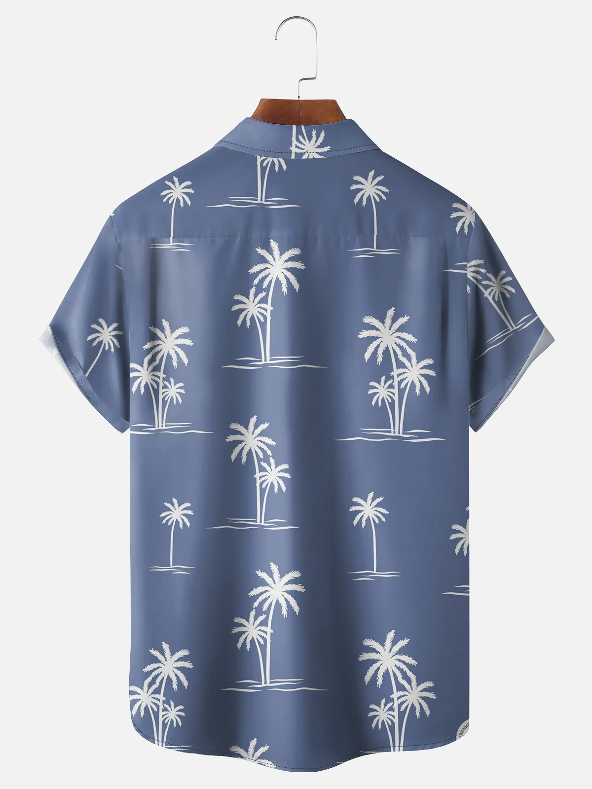 Moisture-wicking Coconut Tree Chest Pocket Hawaiian Shirt