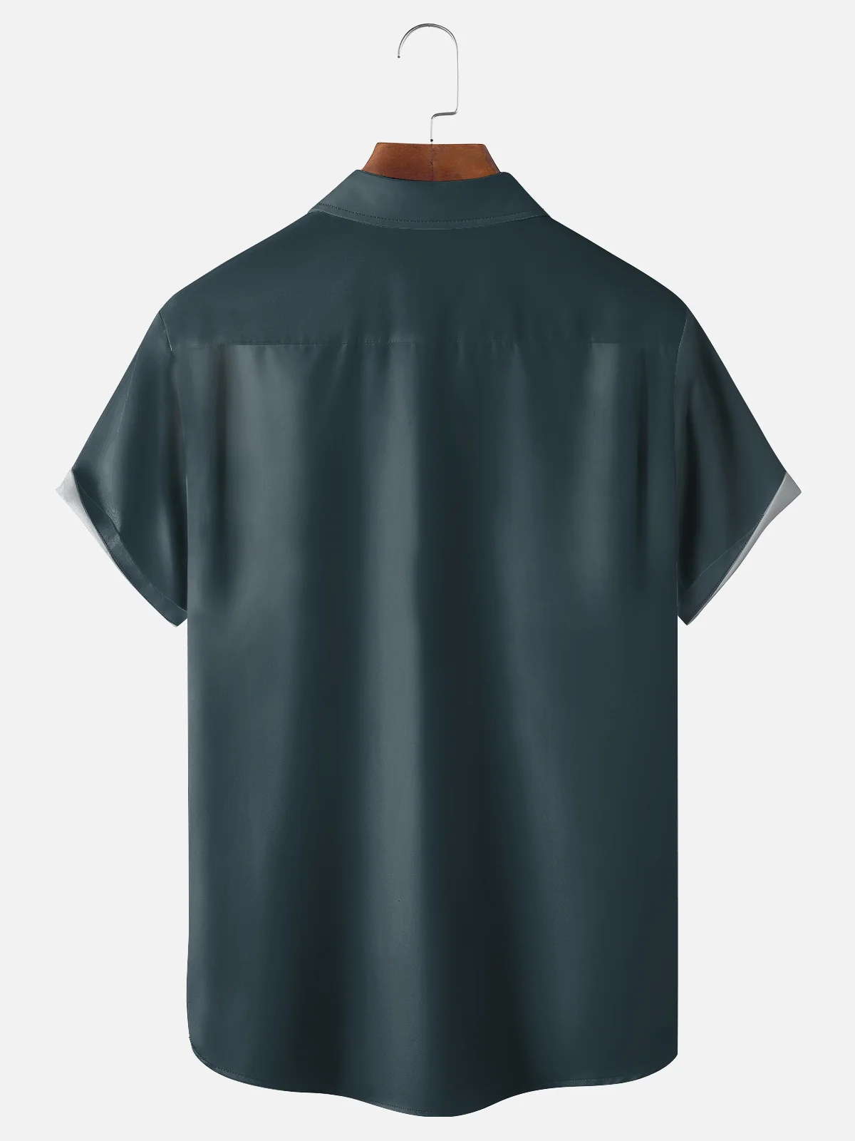 Moisture Wicking Contrast Stripe Chest Pocket Bowling Shirt