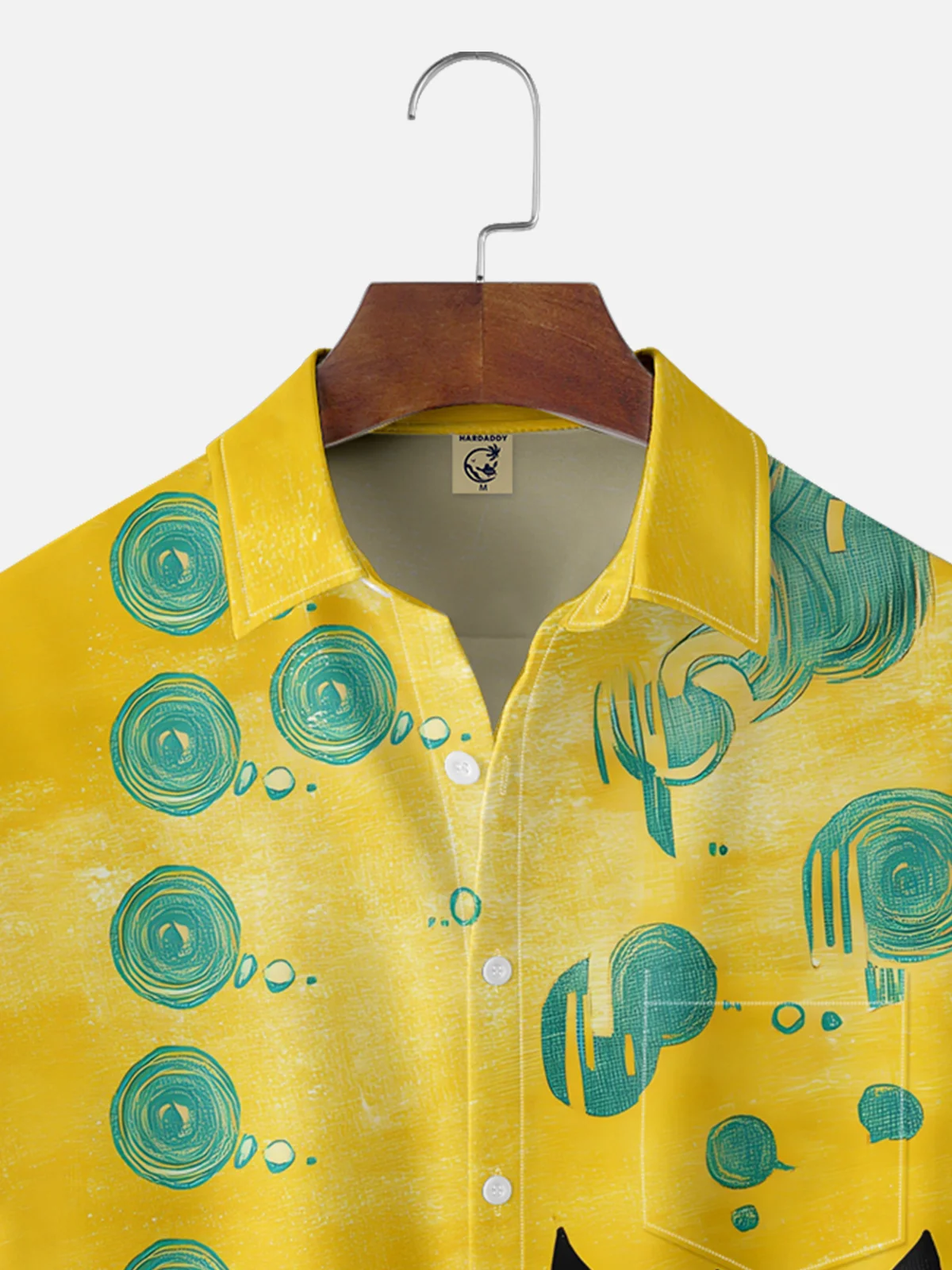 Moisture-wicking Black Cat Chest Pocket Casual Shirt