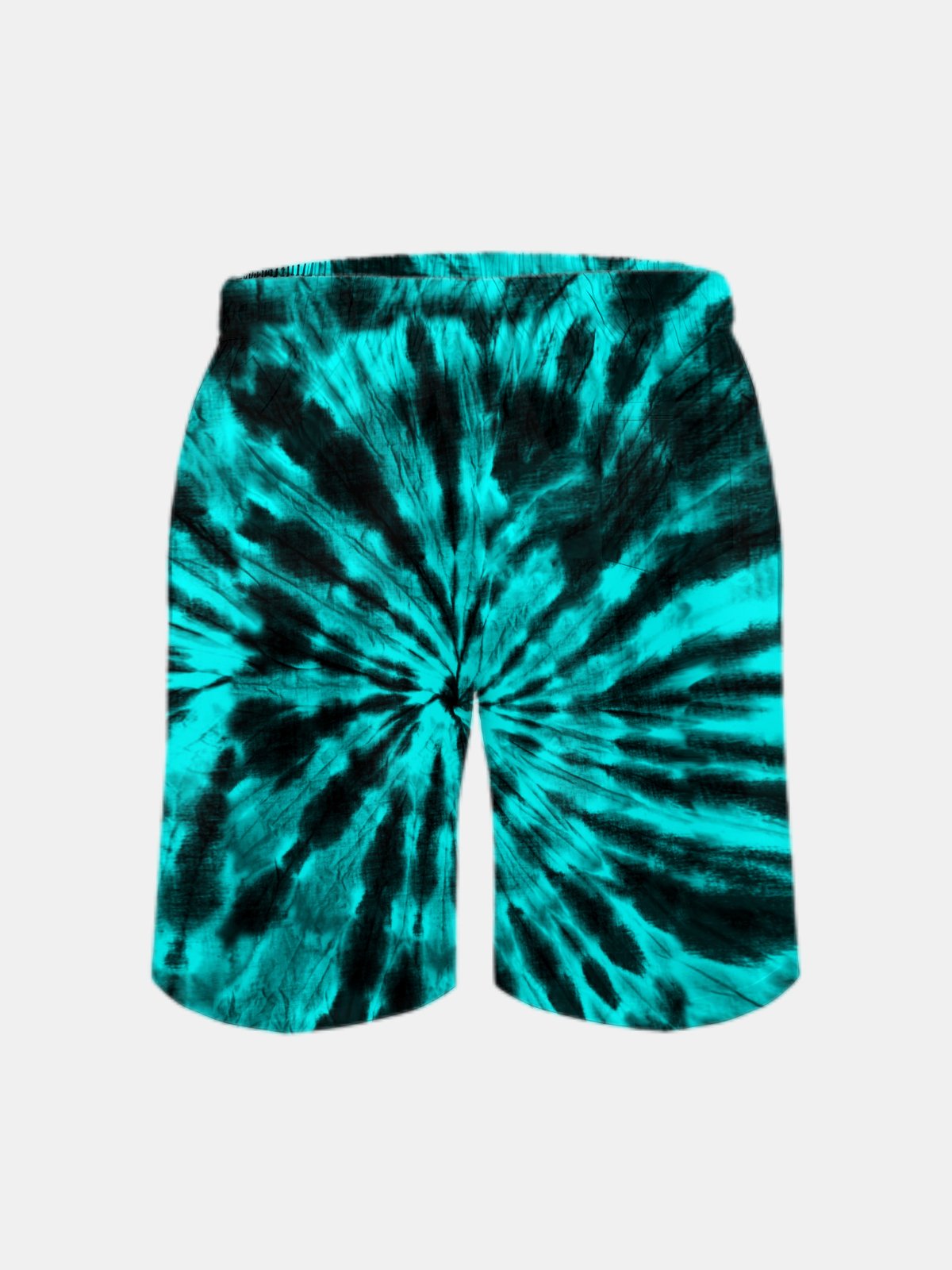Men's Swim Trunks Hawaiian Tie-Dye Beach Shorts with Pockets
