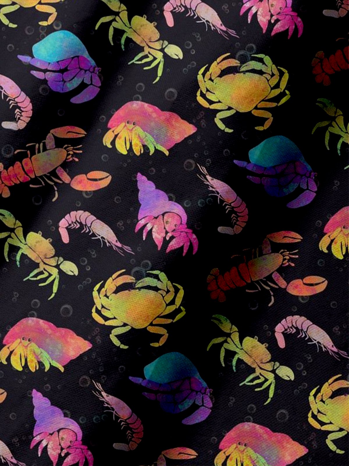 Moisture Wicking Ombre Crab Lobster Short Sleeve Golf Polo