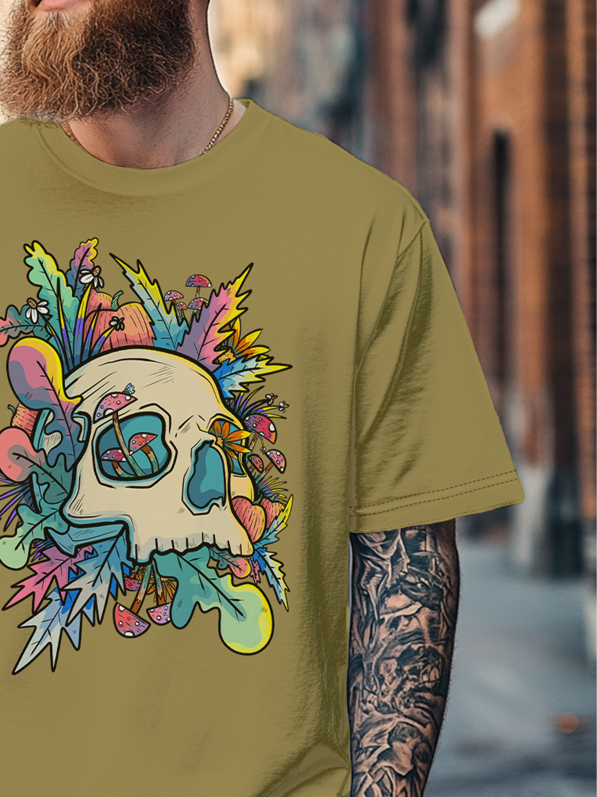 Hardaddy x Stephen Wade Men's Skull Fun Art Fitted T-shirts