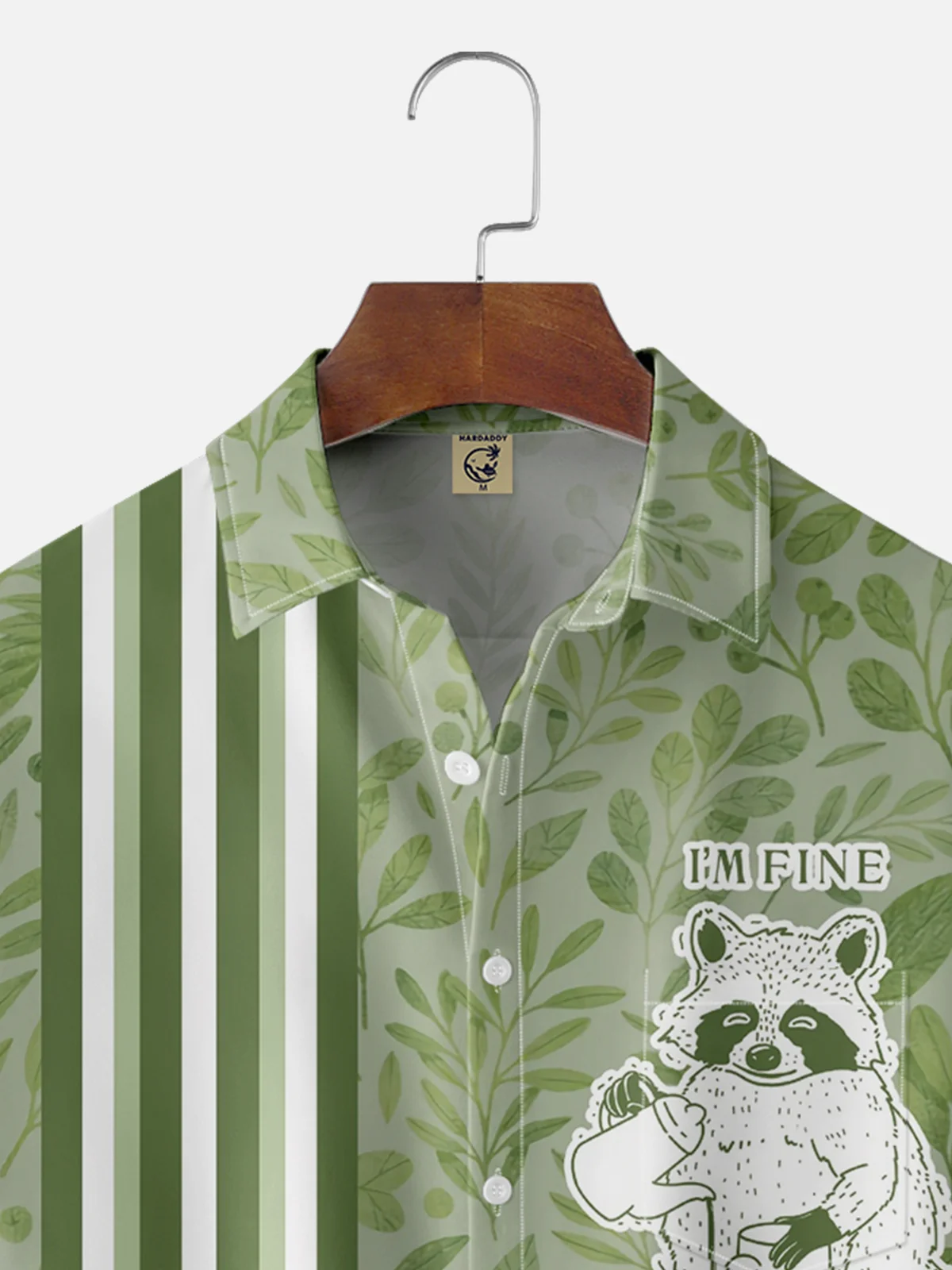 Hardaddy X Artist Kimprut Imut Moisture-wicking Tropical Red Panda Chest Pocket Bowling Shirt