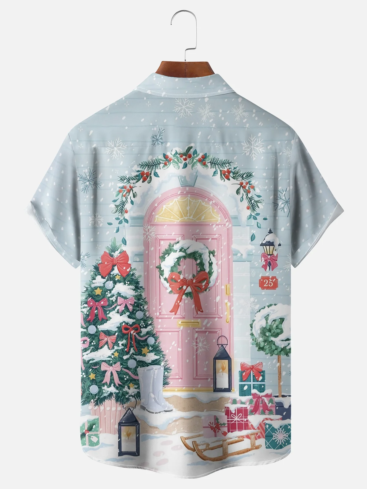Hardaddy X Artist Kimprut Imut Moisture-wicking Christmas Santa Capybara Chest Pocket Hawaiian Shirt