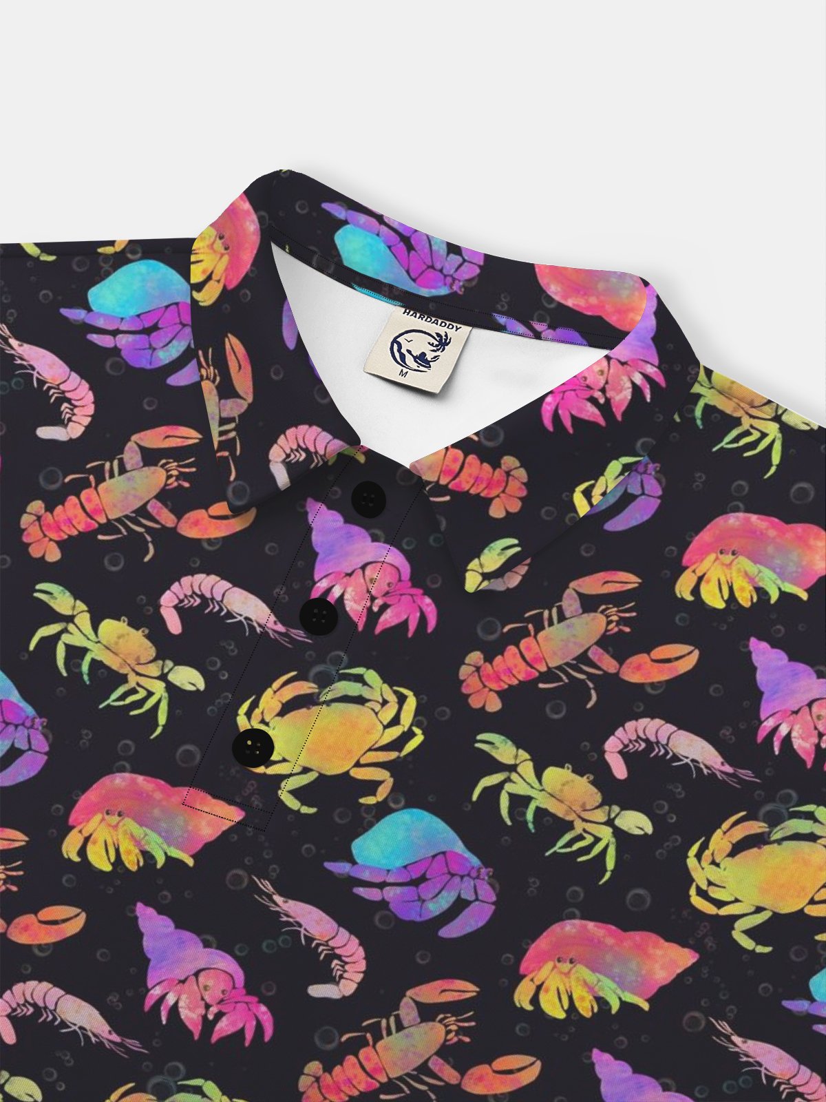 Moisture Wicking Ombre Crab Lobster Short Sleeve Golf Polo