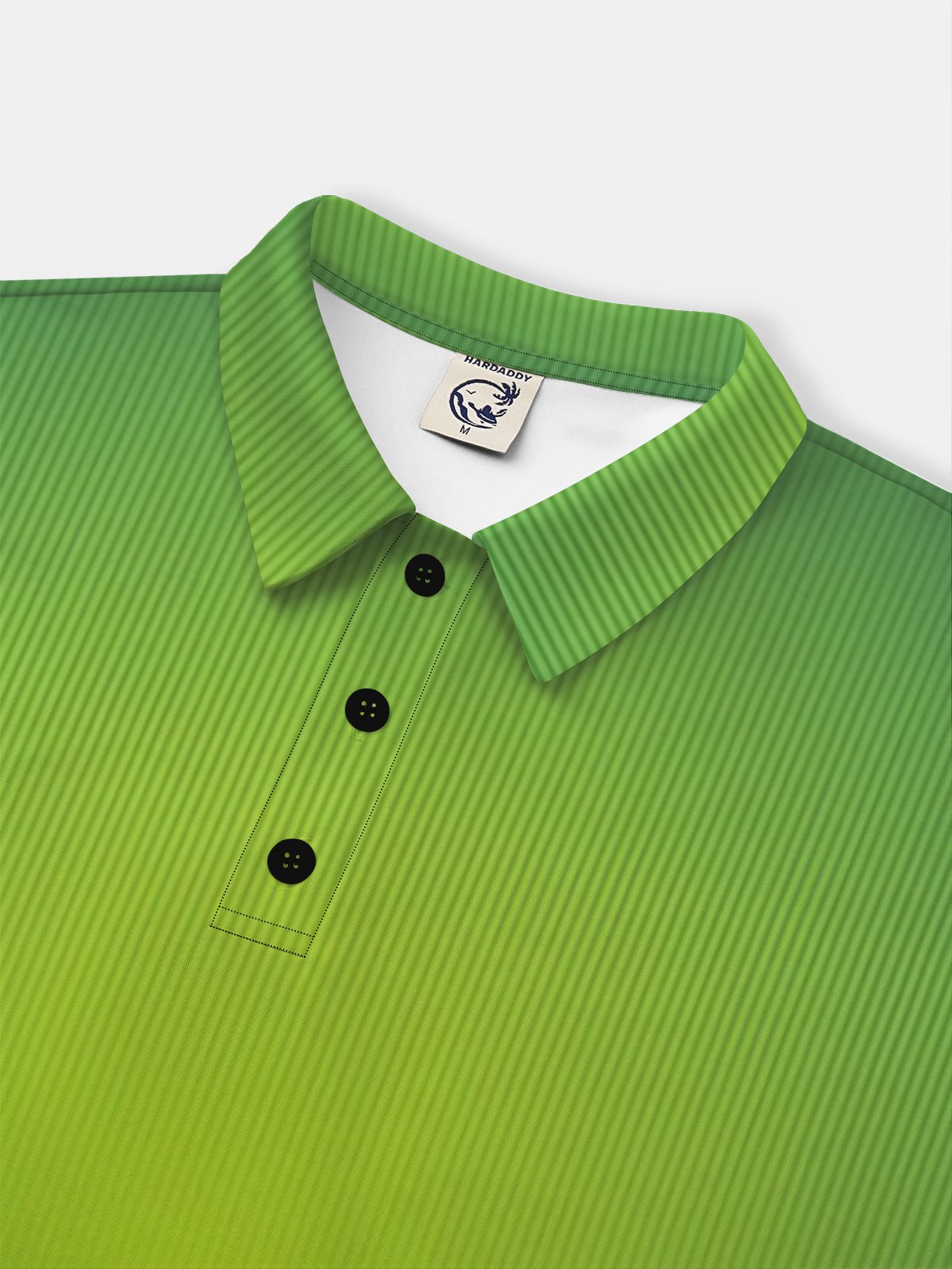 Moisture Wicking 3D Abstract Gradient Color Stripes Short Sleeve Golf Polo