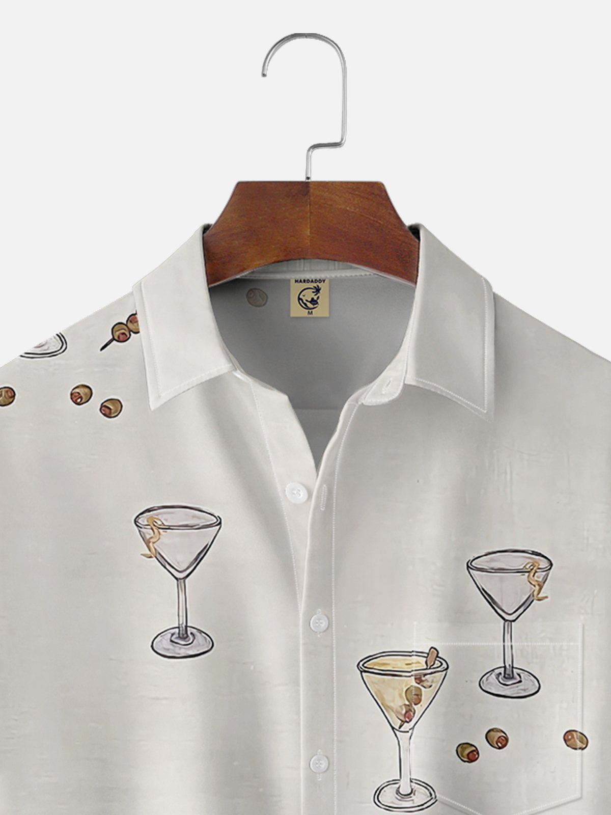 Moisture-wicking Young and Fun Cocktail Chest Pocket Casual Shirt