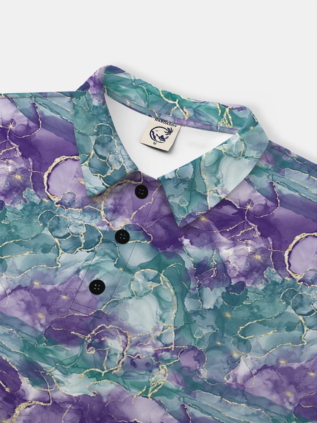 Moisture Wicking Abstract Gradient Short Sleeve Golf Polo