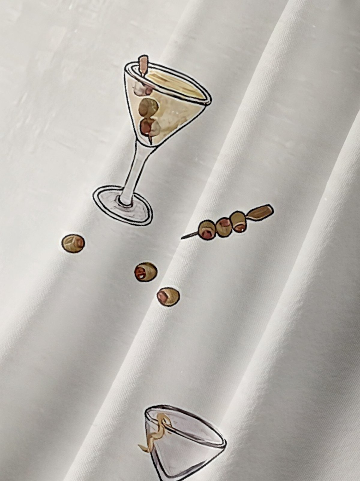 Moisture-wicking Young and Fun Cocktail Chest Pocket Casual Shirt