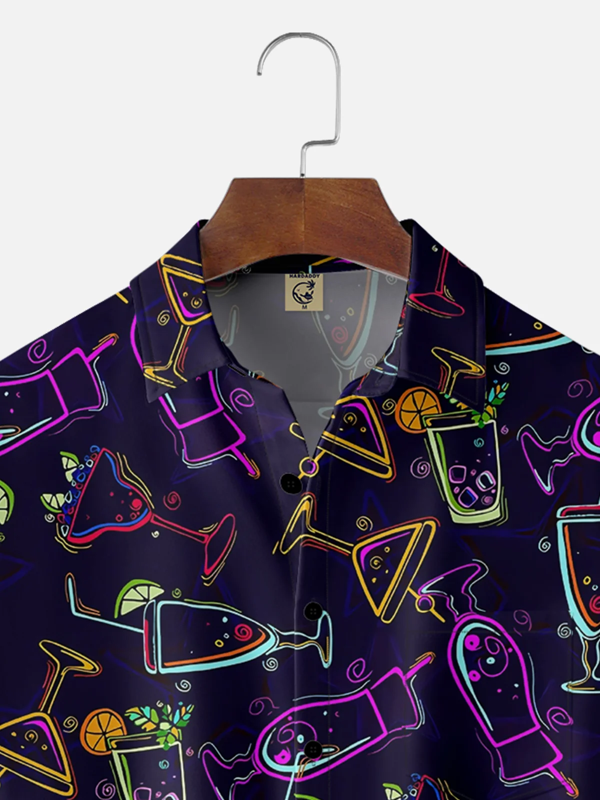 Moisture-wicking Cocktail Young Fun Chest Pocket Hawaiian Shirt