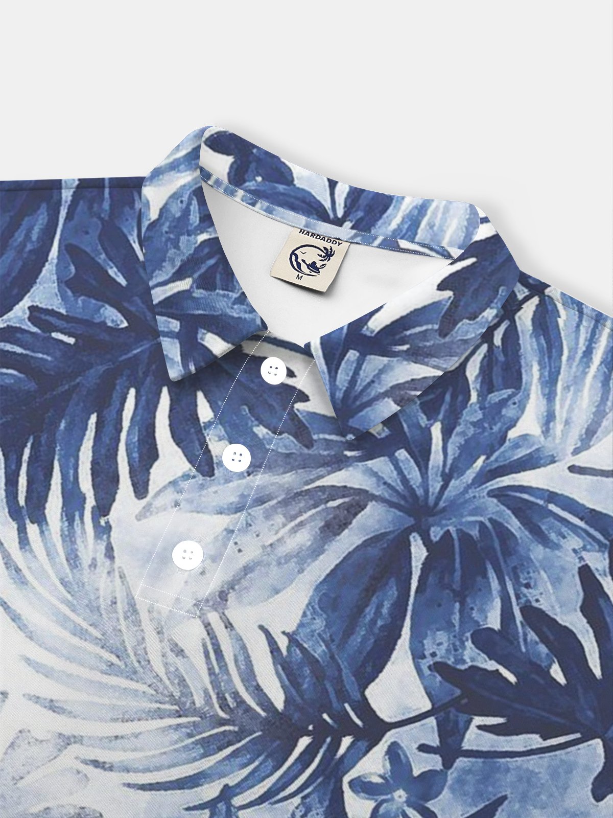 Moisture Wicking Gradient Abstract Leaves Short Sleeve Golf Polo