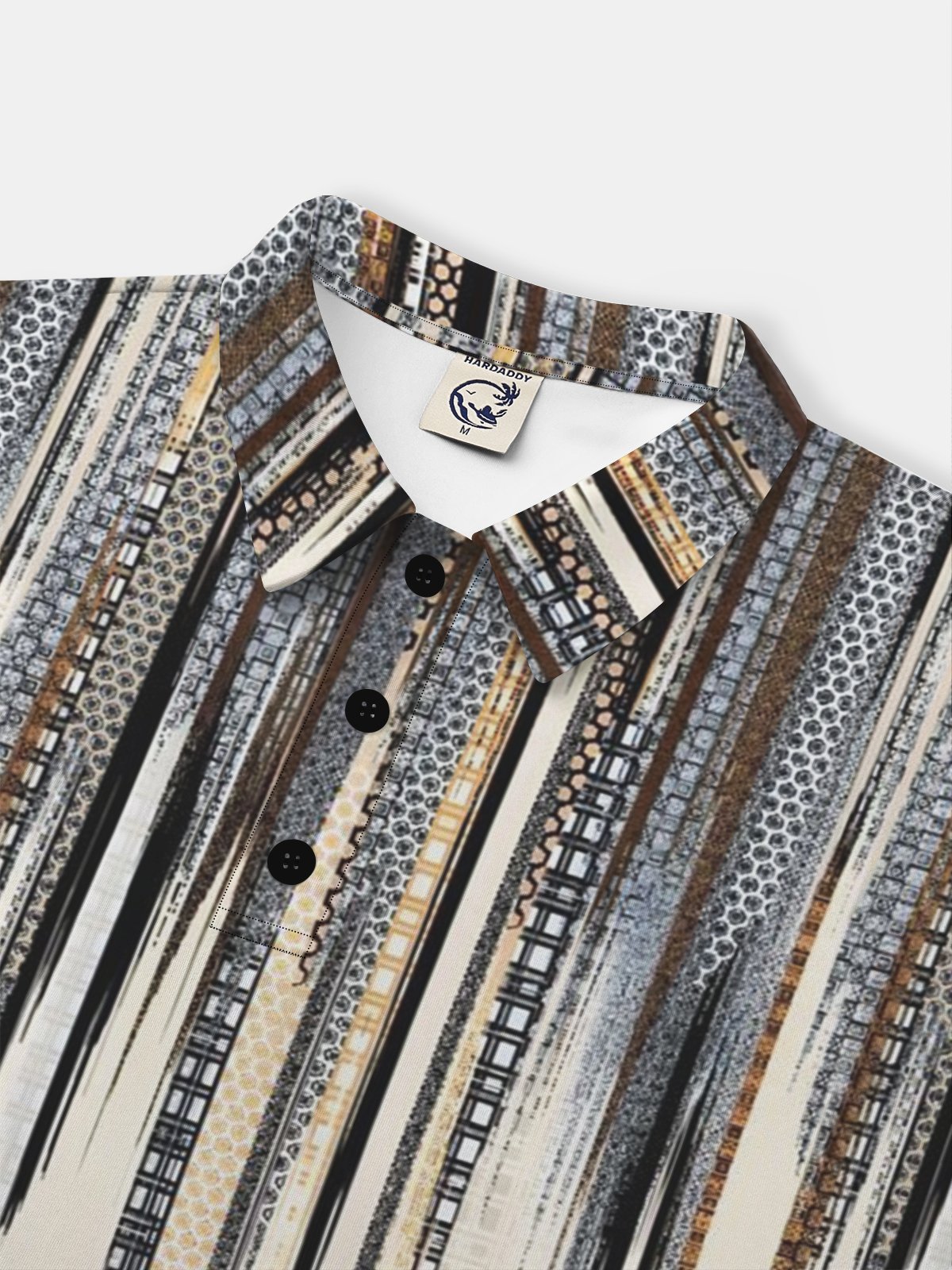 Moisture Wicking Ethnic Pattern Geometric Short Sleeve Golf Polo