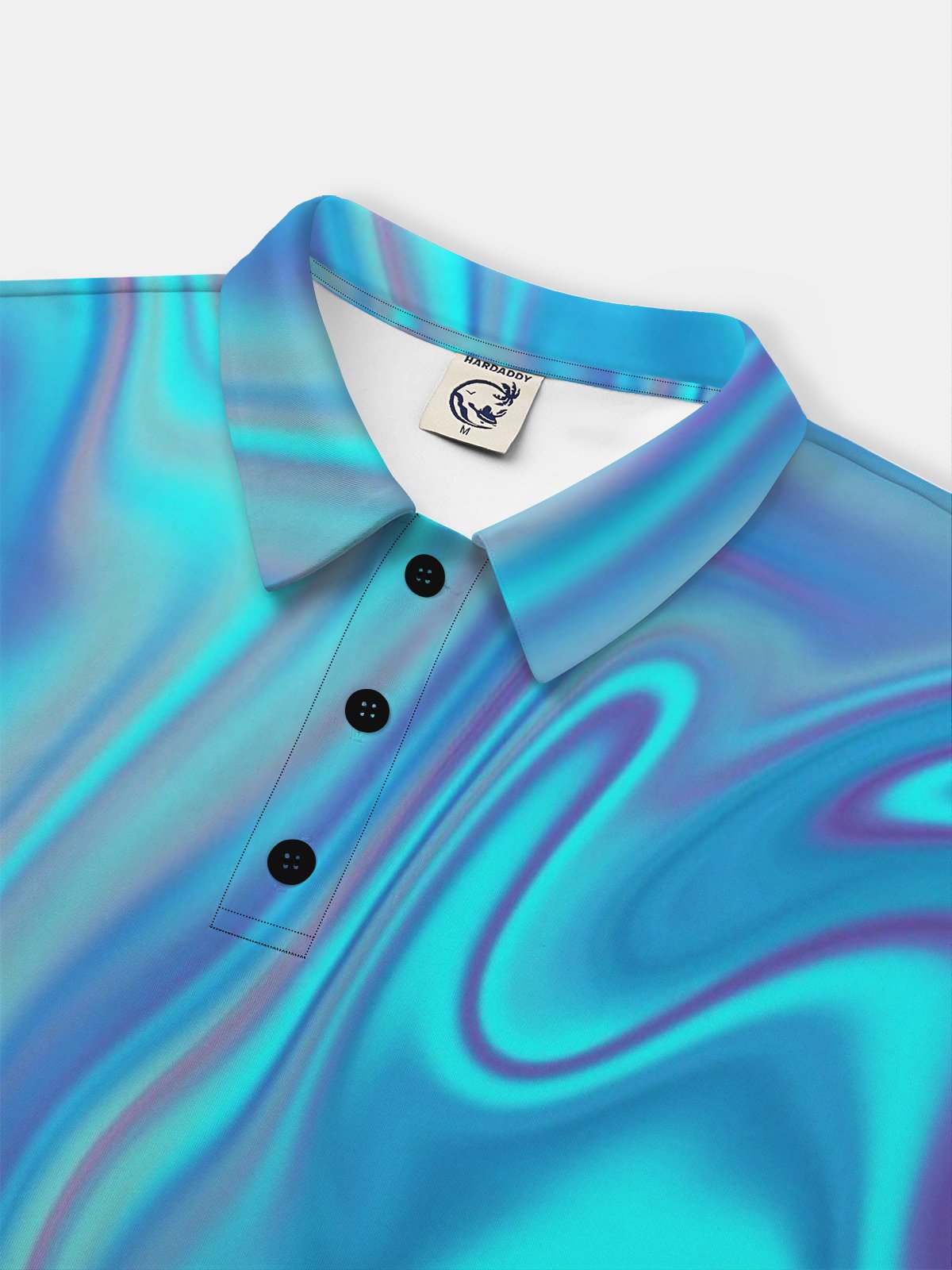 Moisture Wicking 3D Gradient Abstract Stripes Short Sleeve Golf Polo