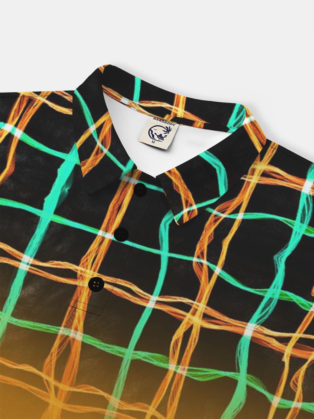 Moisture Wicking 3D Abstract Gradient Color Geometric Short Sleeve Golf Polo