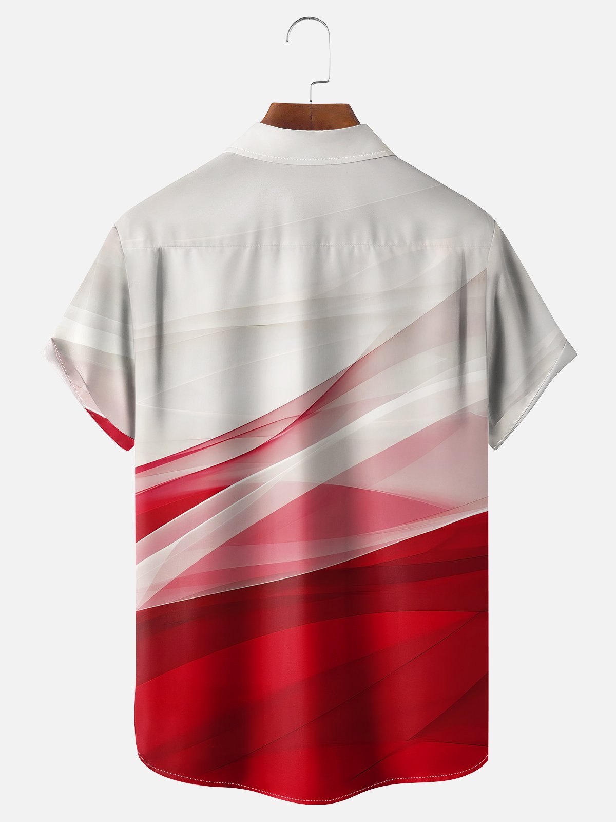 Moisture-wicking Abstract Art Maple Leaf Canada Chest Pocket Casual Shirt