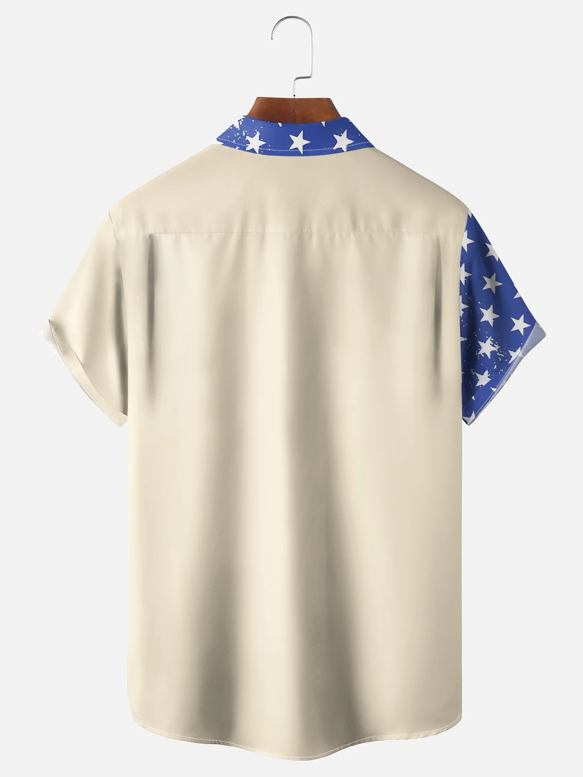 Moisture-wicking 1776 American Flag Independence Day Chest Pocket Casual Shirt