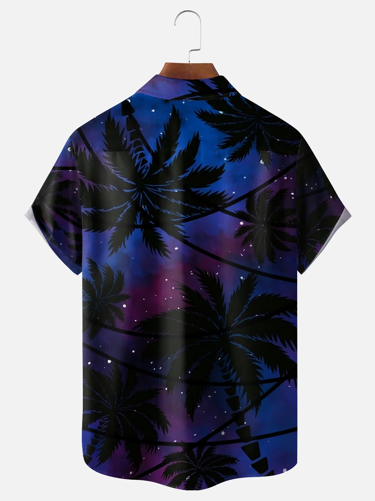 Moisture Wicking Gradient Coconut Tree Chest Pocket Hawaiian Shirt