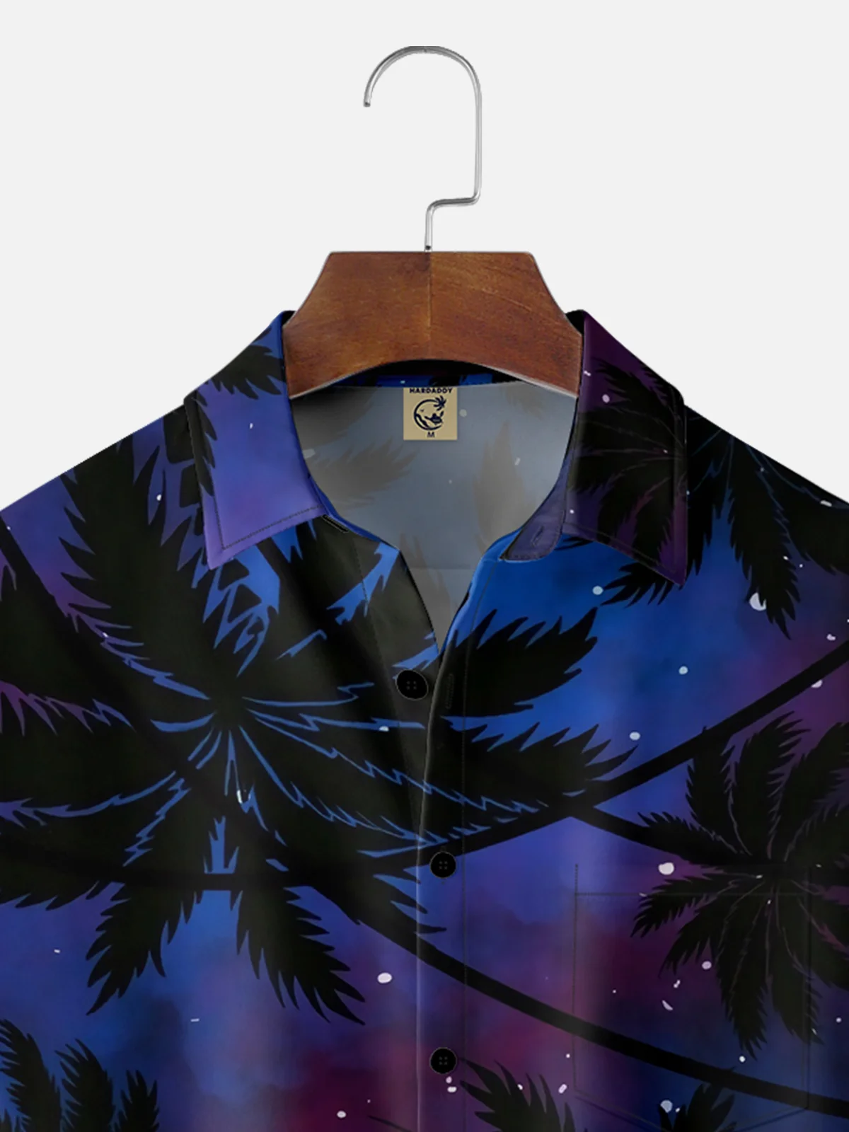Moisture Wicking Gradient Coconut Tree Chest Pocket Hawaiian Shirt