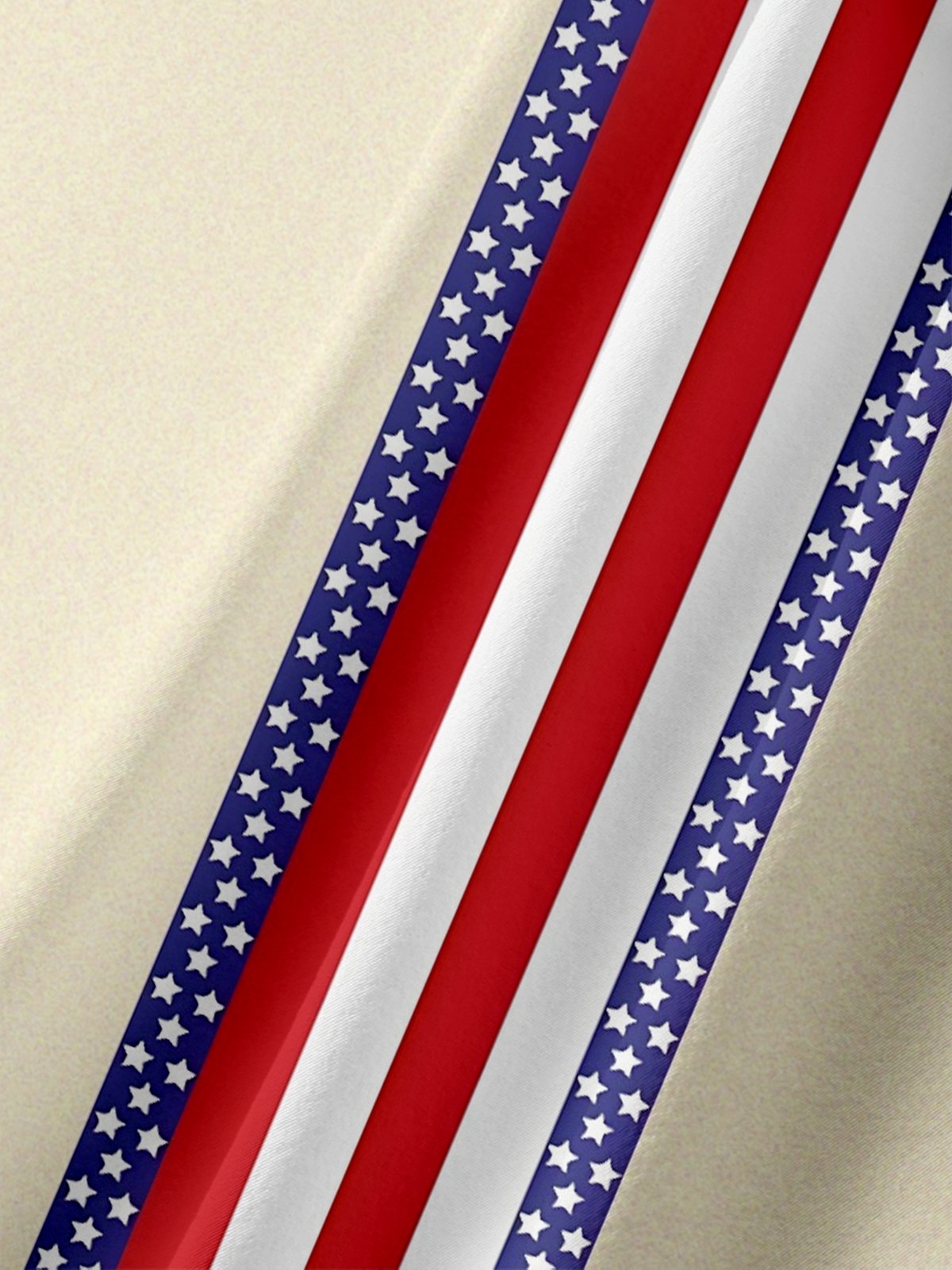 Moisture-wicking American Flag Cross Independence Day Chest Pocket Bowling Shirt