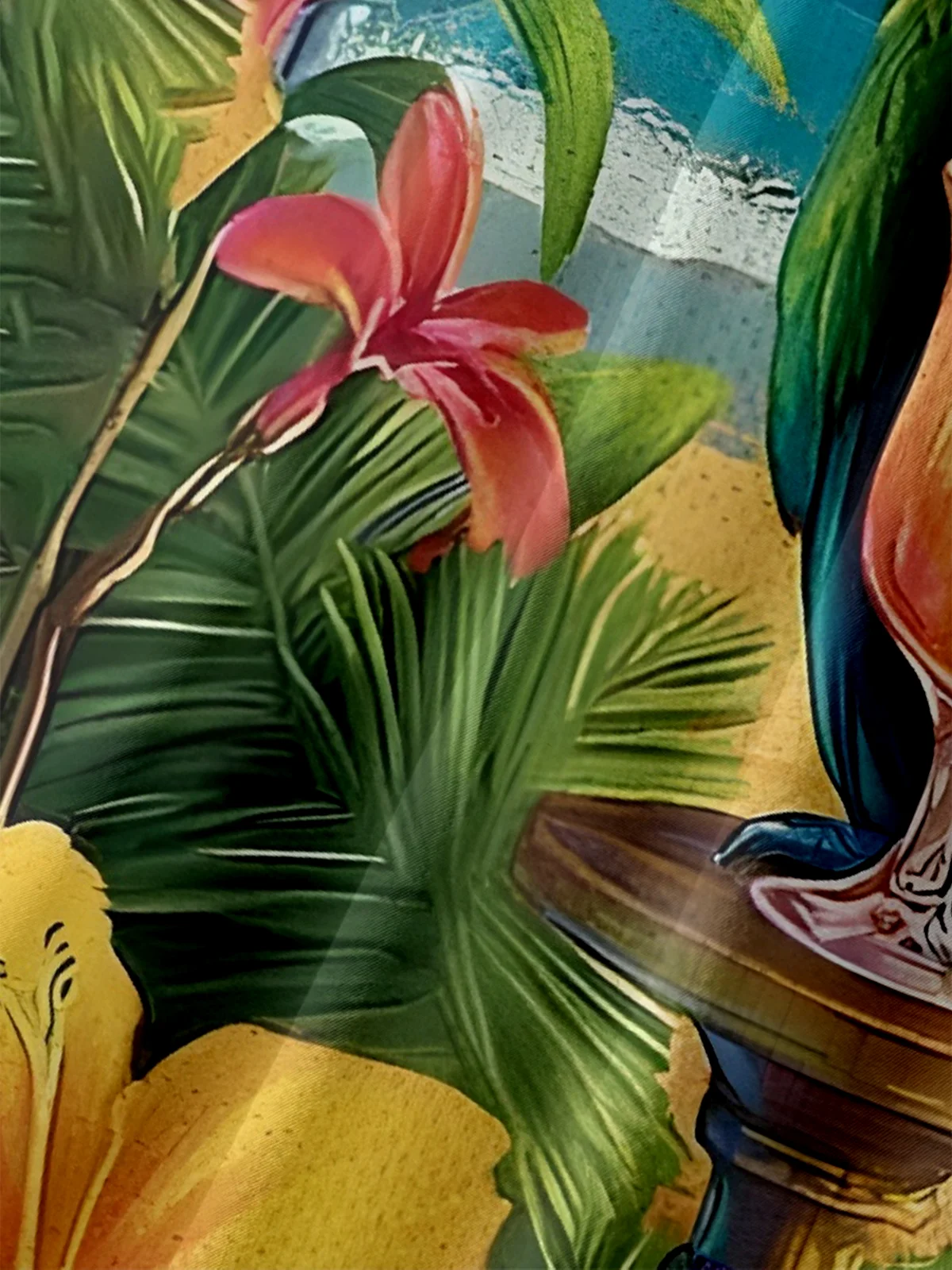 Moisture Wicking 5 O'Clock Parrot Chest Pocket Hawaiian Shirt