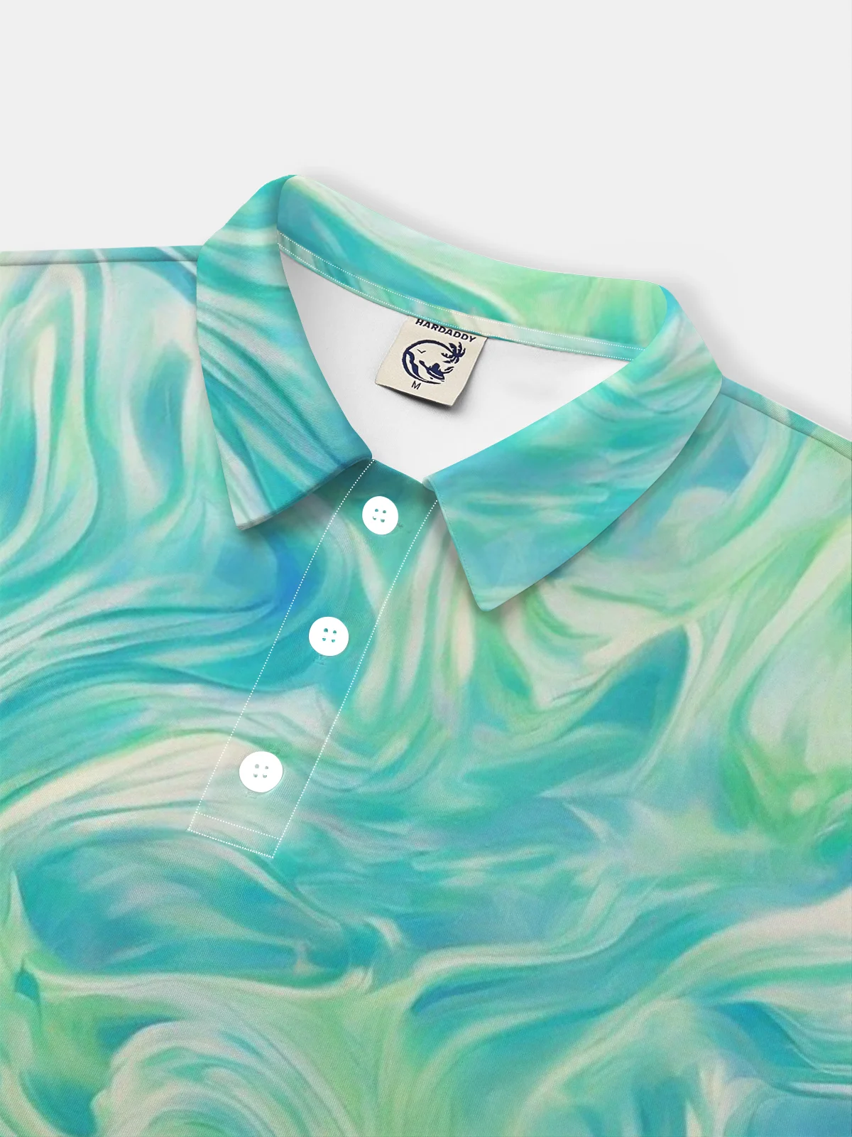 Moisture Wicking 3D Abstract Gradient Stripes Short Sleeve Golf Polo