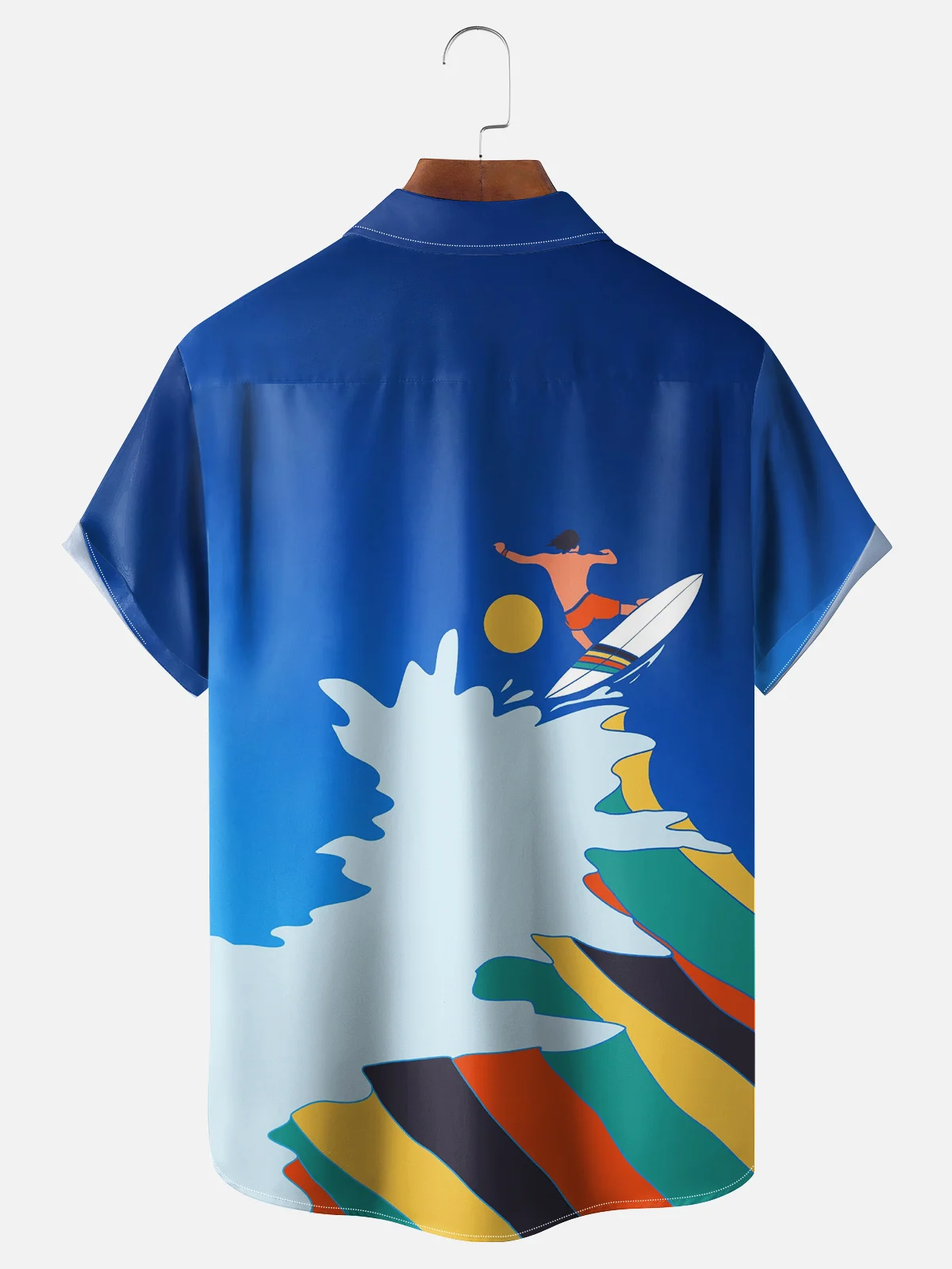 Hardaddy X Artist Stephen Wade Moisture-wicking Sea Surfing Chest Pocket Hawaiian Shirt