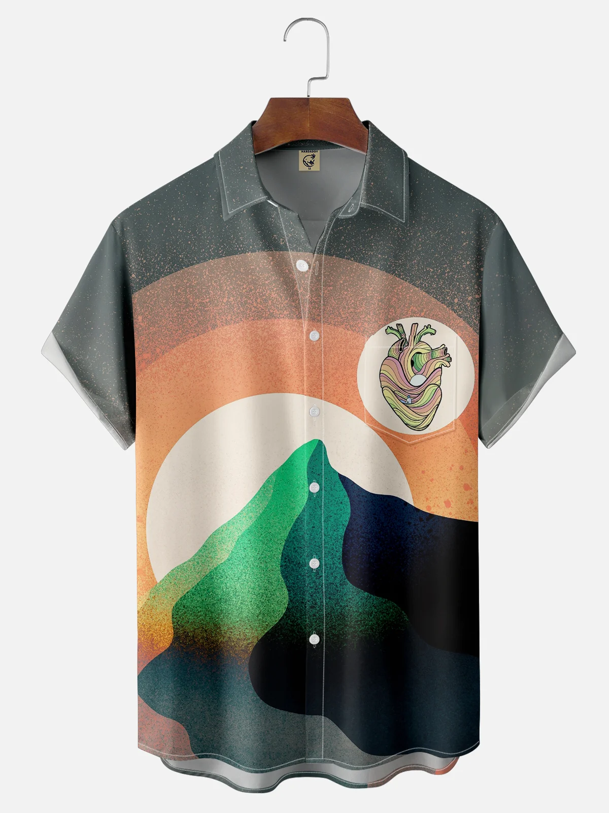 Hardaddy X Artist Stephen Wade Moisture-wicking Landscape Chest Pocket Hawaiian Shirt