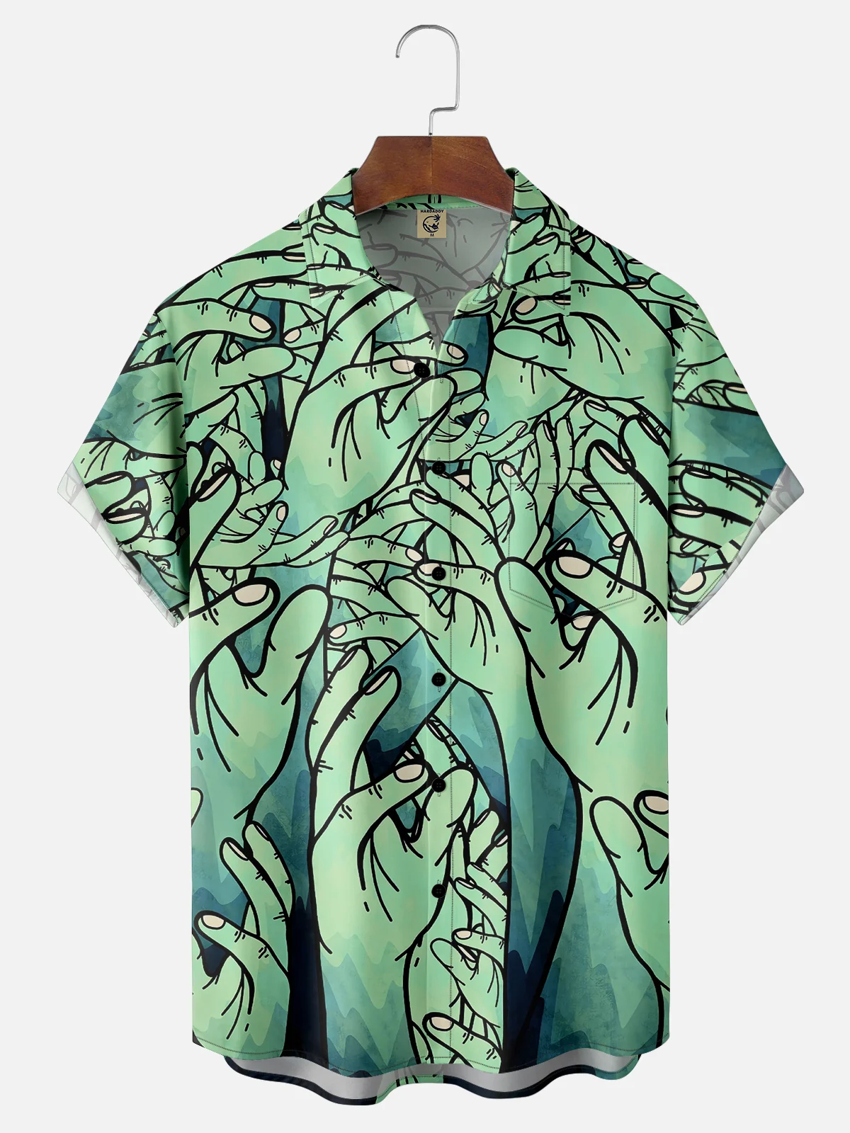 Hardaddy x Stephen Wade Moisture-wicking Palm Forest Art Painting Hawaiian Shirt
