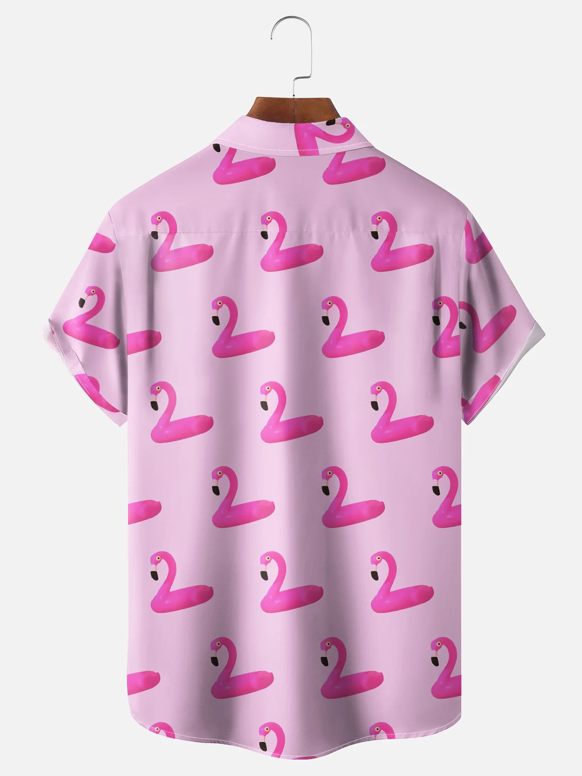 Hardaddy X Artist Kimprut Imut Moisture-wicking Flamingo Capybara Chest Pocket Hawaiian Shirt