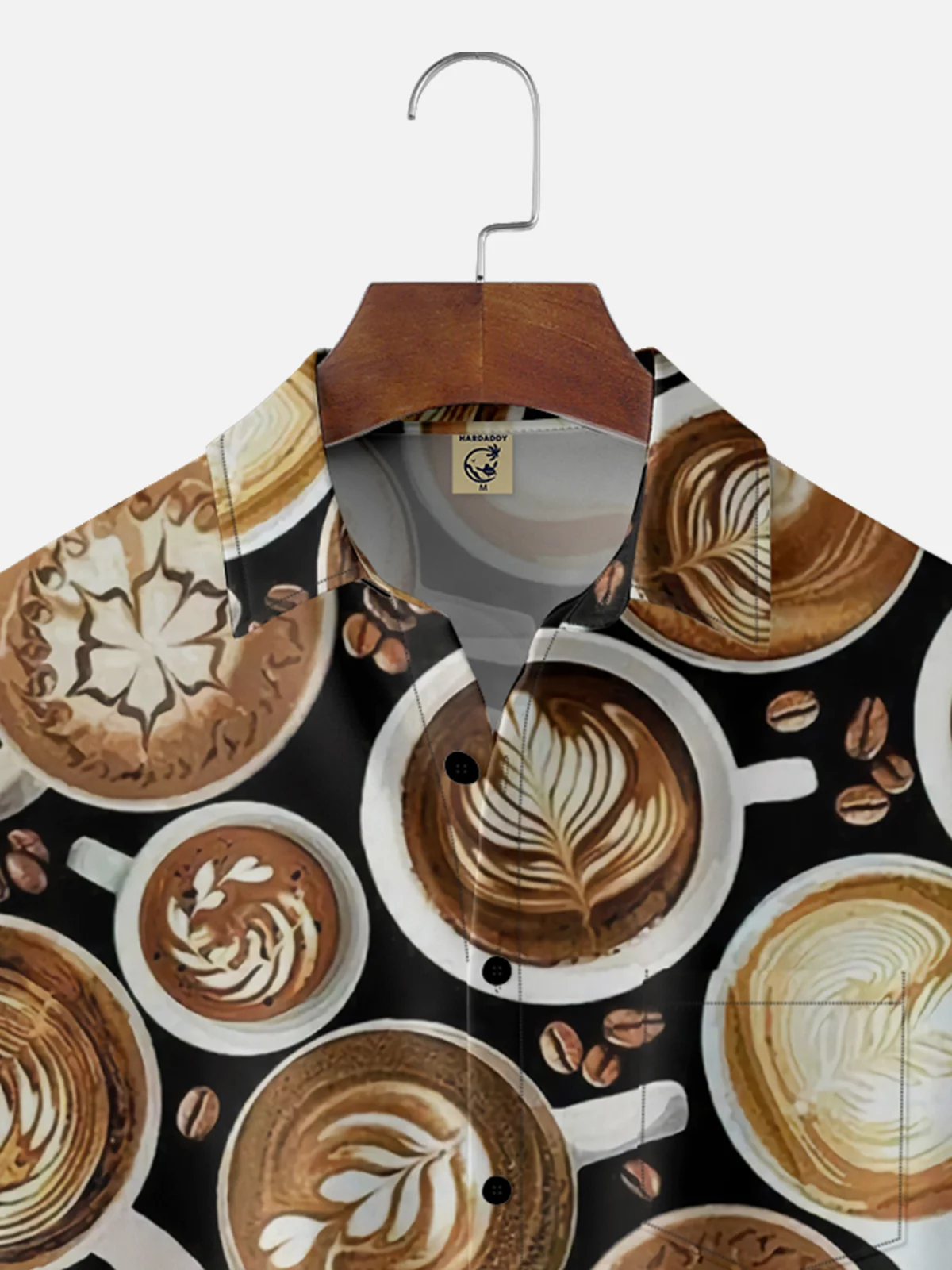 Hardaddy X Artist Kimprut Imut Moisture-wicking Coffee Sloth Chest Pocket Hawaiian Shirt