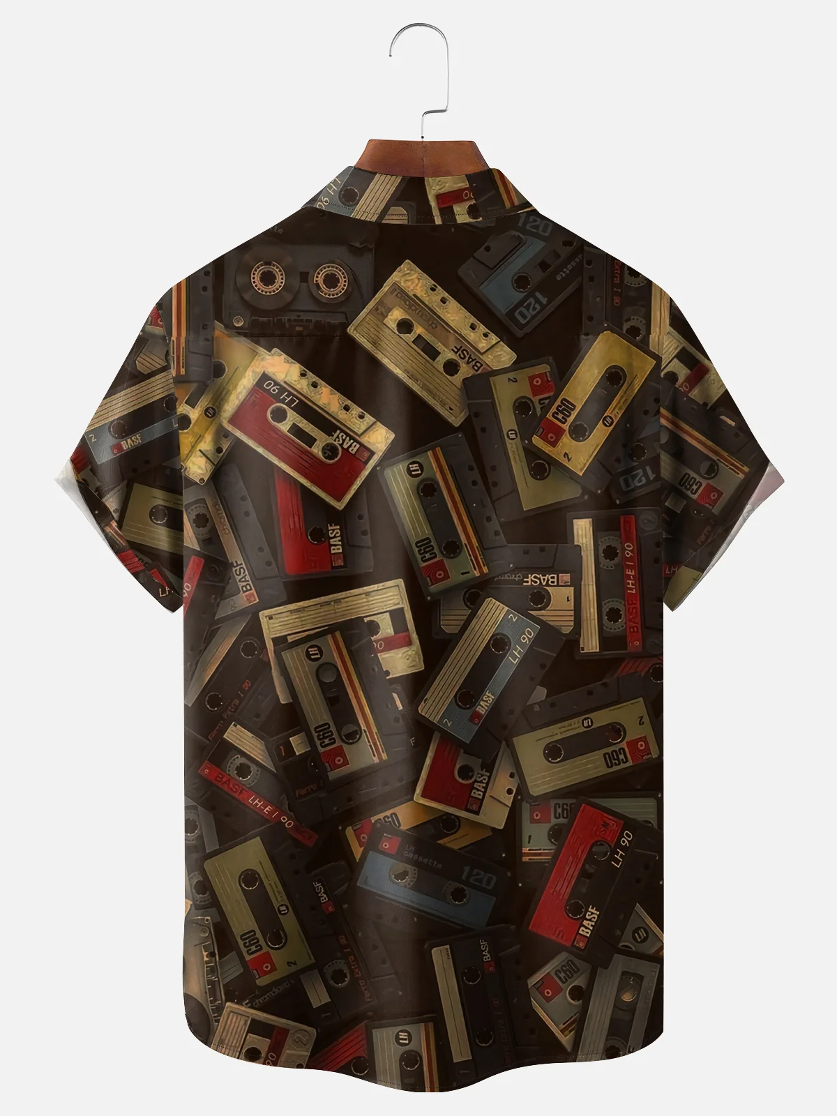 Hardaddy X Artist Contatoeoli Studio Moisture-wicking Music Tape Skull Chest Pocket Hawaiian Shirt
