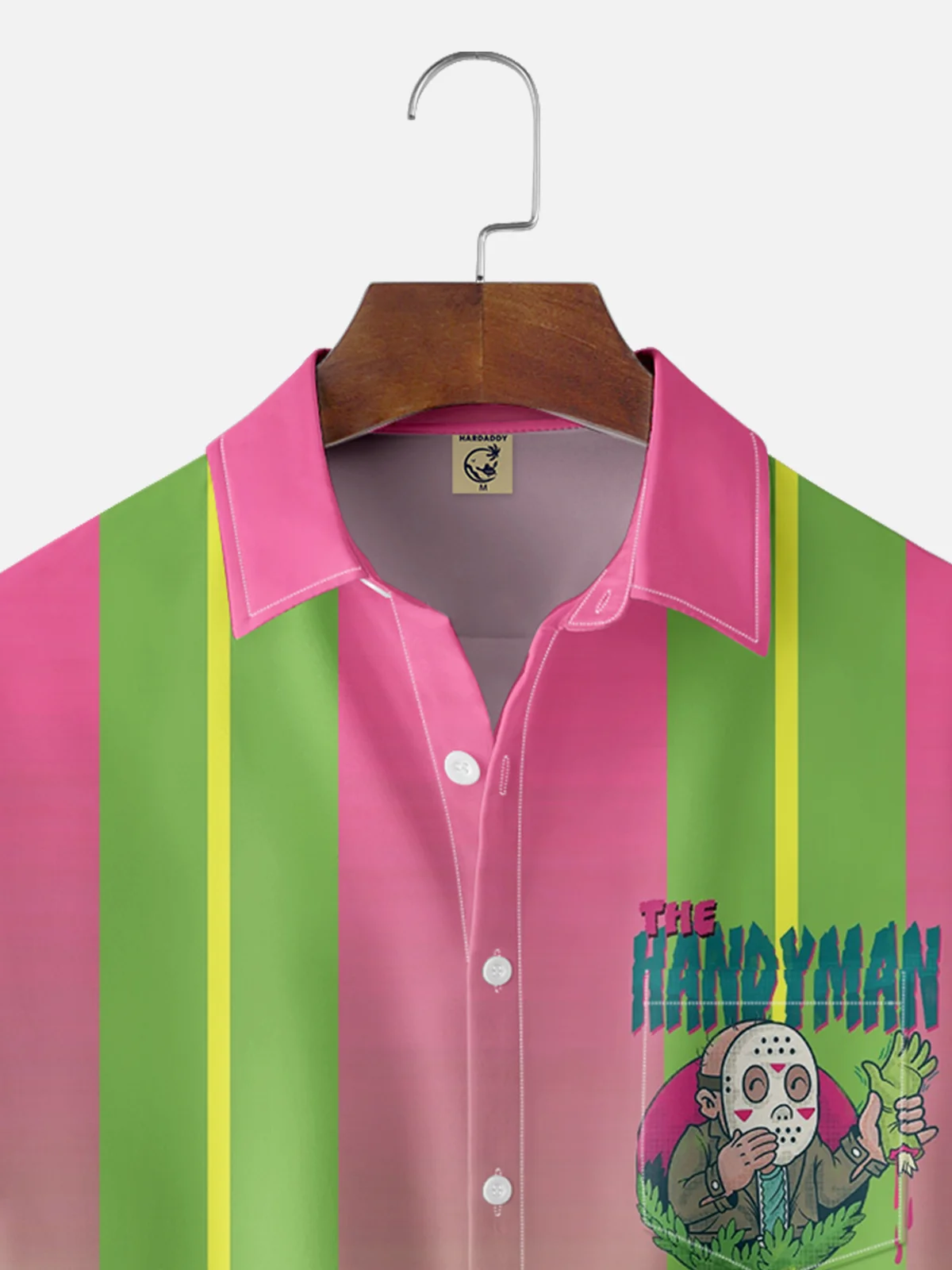 Hardaddy x Marcio Lima Moisture Wicking Gradient Color Anime Chest Pocket Bowling Shirt